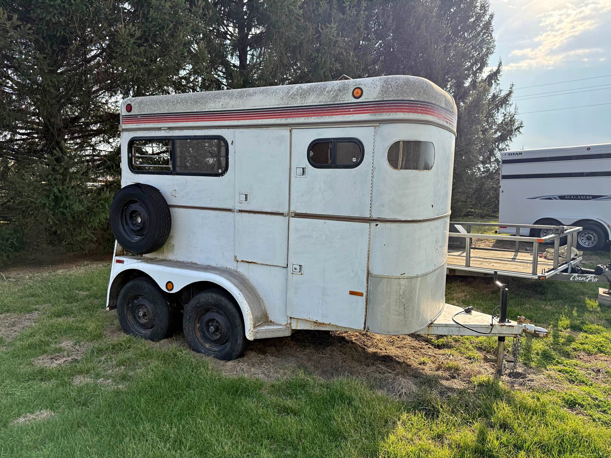 Two (2) Horse straight load trailer - Livestock Trailers - Worden ...