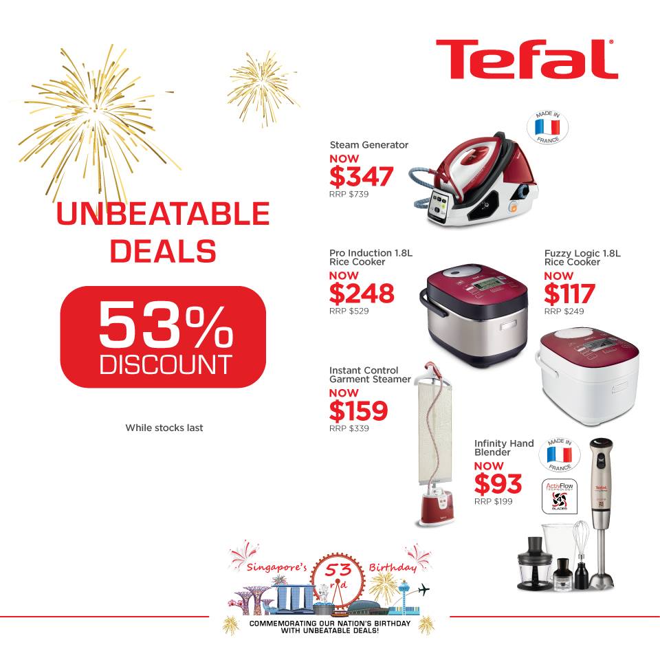 Tefal Unbeatable Deals Our Beloved Country Is Turning 53 And So Are Our Deals Enjoy 53 Off These Items When You Shop From Now To 31st August While Stocks Last Promotion