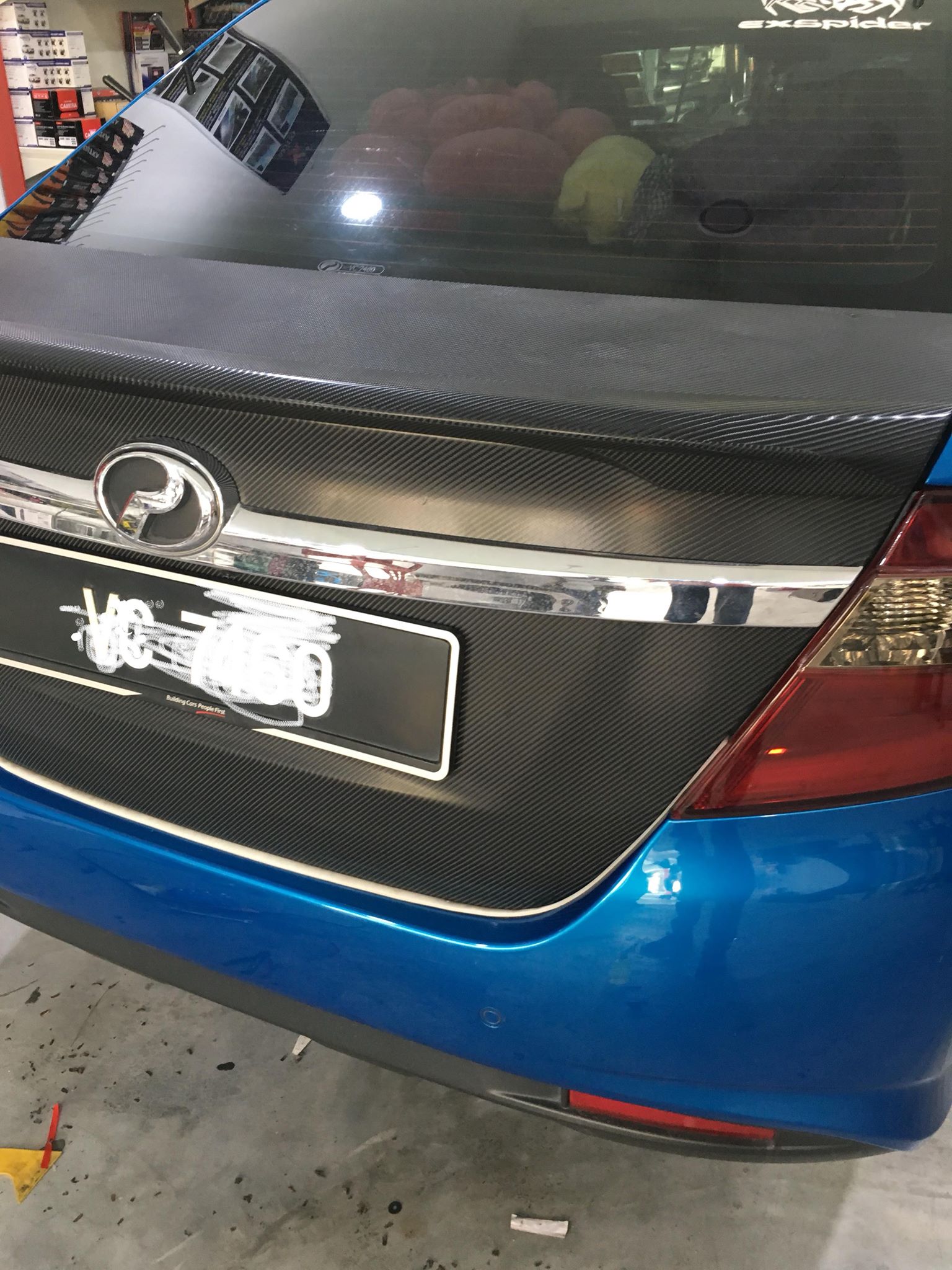 Perodua bezza wrap carbon fibre... - LS Bro Car Accessories