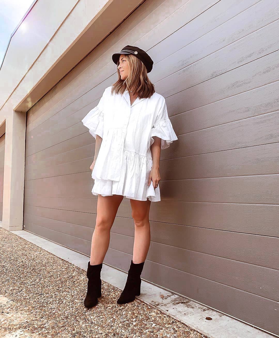 Bohemian - Outfit on POINT! The Genoa Dress in Crisp White looking fresher than ever on @the_style_side 🌞