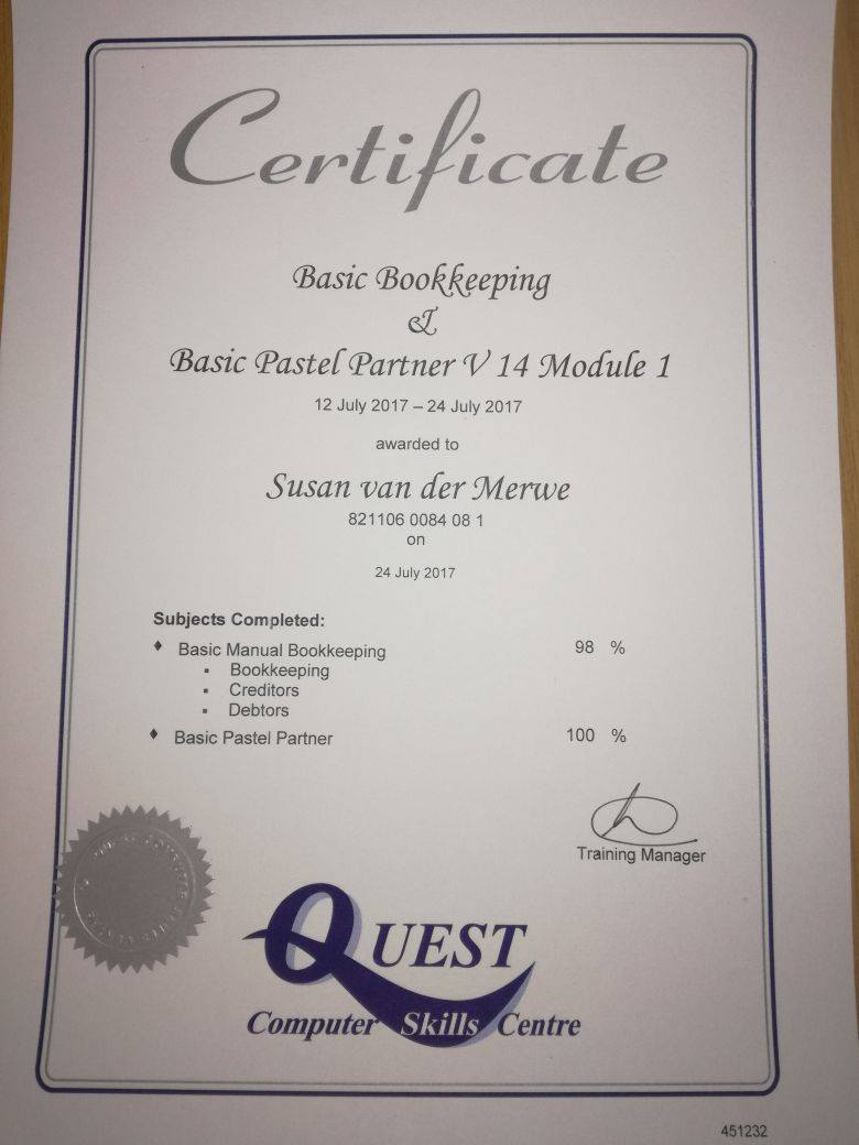 Bookkeeping & Pastel... - Quest Computer Skills Centre