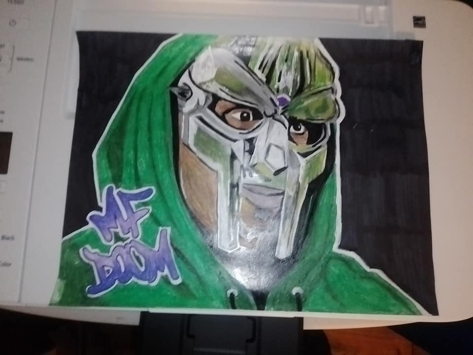 B's Art Page - Drawing I did of rapper MF DOOM. One of... | Facebook