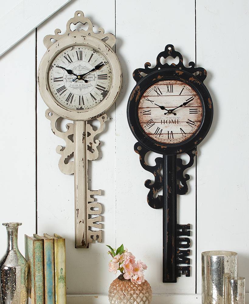 The Lakeside Collection - This Vintage-Inspired Key Wall Clock features ...