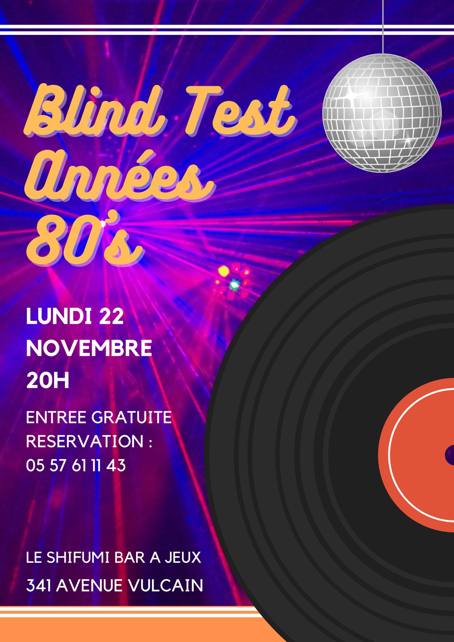 🎶 Blind Test 80's 🎶 Le plus... - Le Shifumi Bar À Jeux
