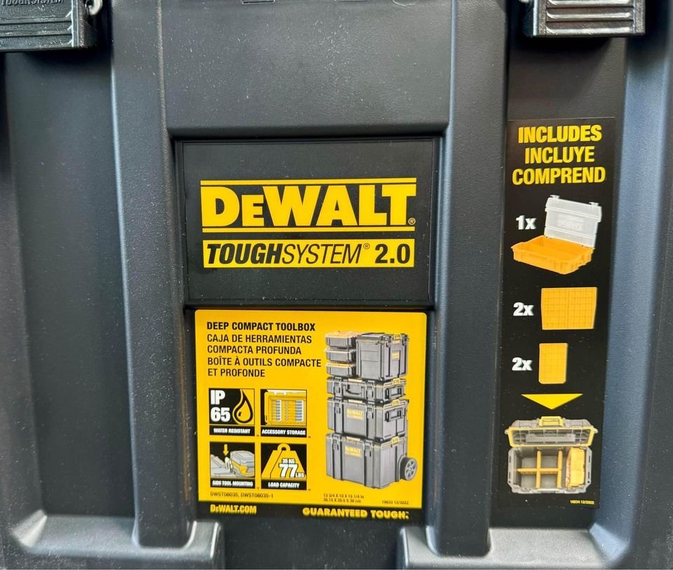 DEWALT 15.25 in. ToughSystem 2.0 Compact Deep Tool Box - Tool Boxes ...