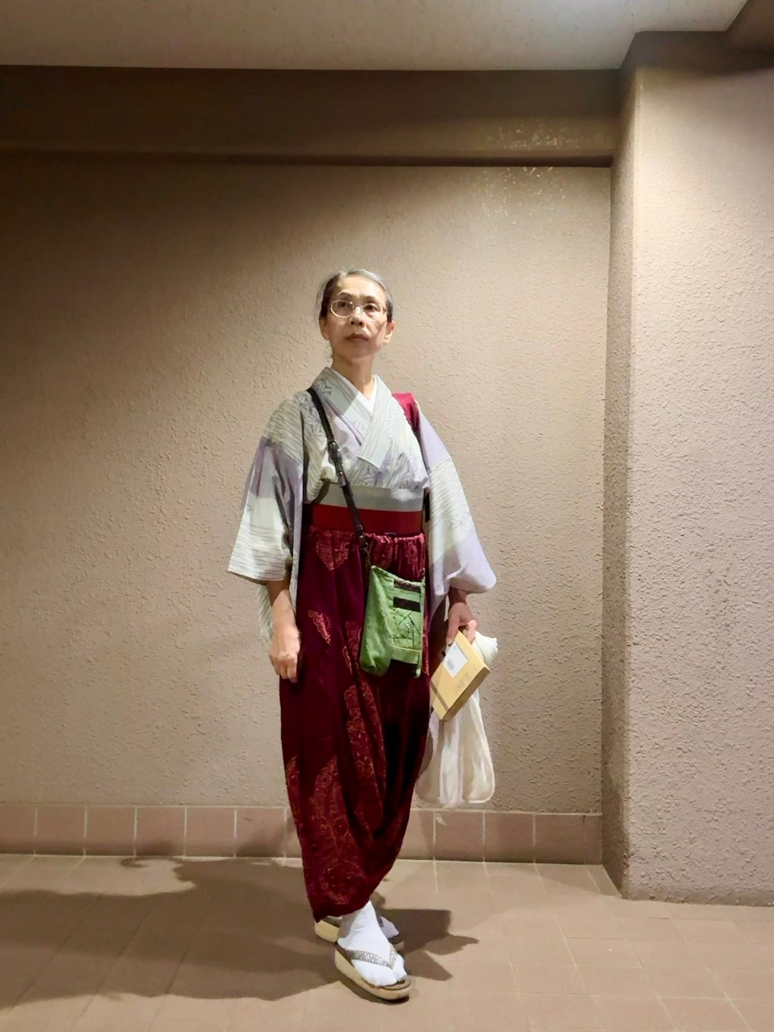 久々の袋帯】 豊洲の鮨文さんに片岡鶴太郎さんデザインの帯を締めて 