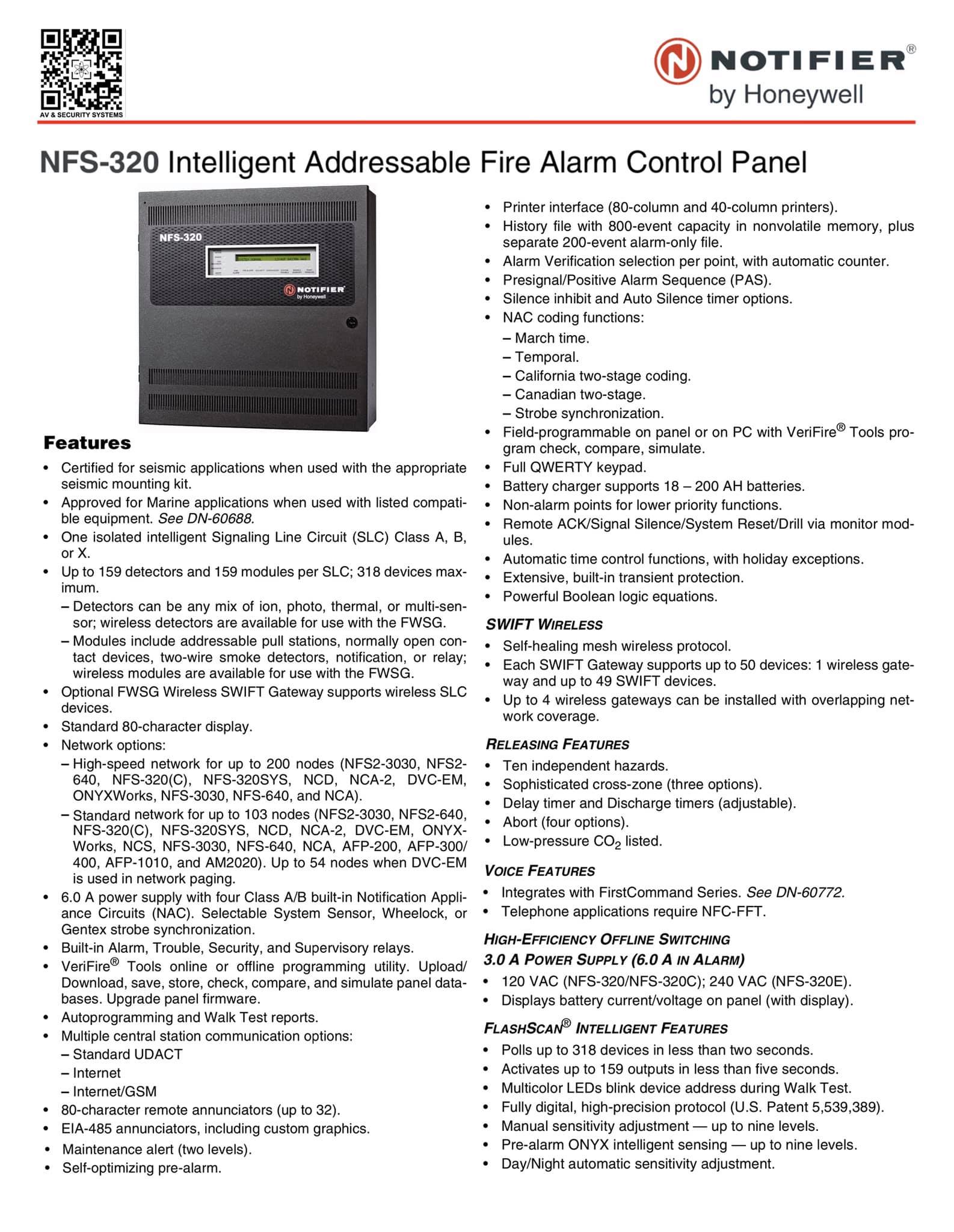 AV&Security - #Notifier #NFS320 #FACP #FireAlarmControlPanel # ...