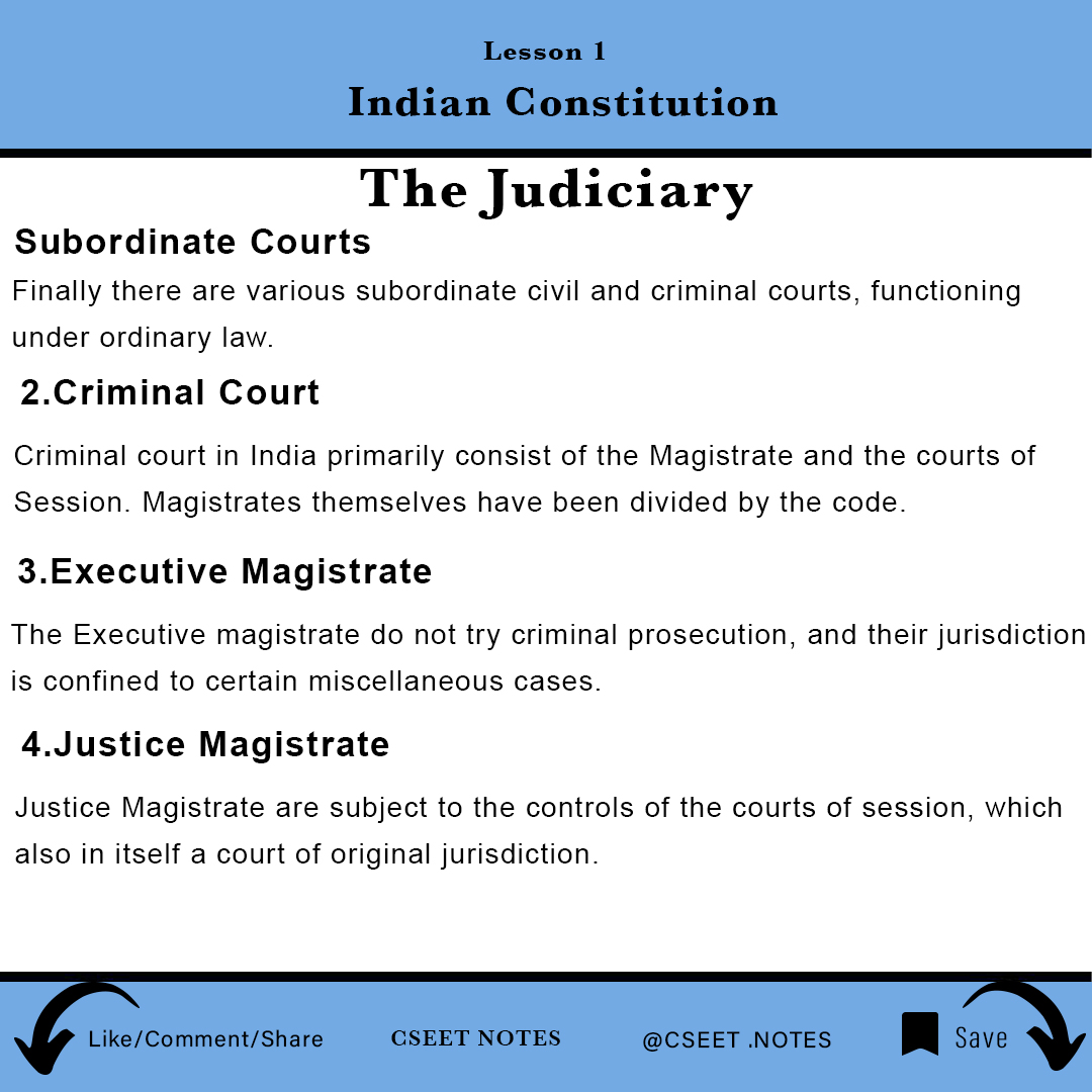 Cseet.notes - The Judiciary Subordinate courts