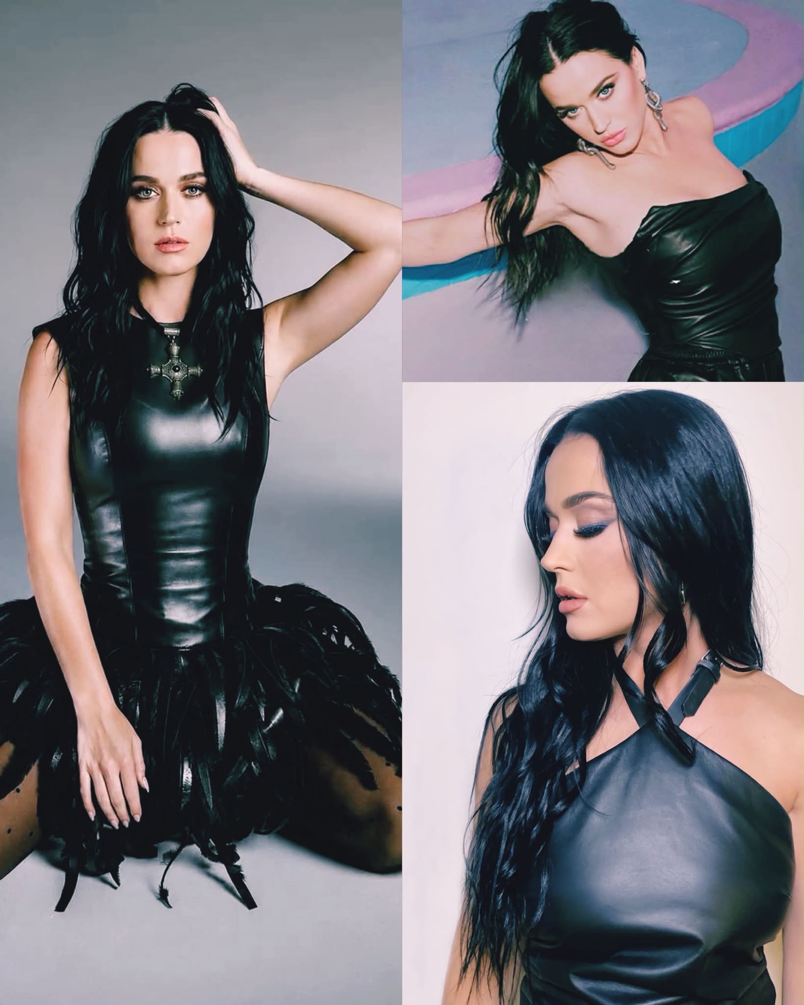 katy perry black leather dress Beautiful yes or no🥰❤️ Inexpensive White Homecoming Dresses