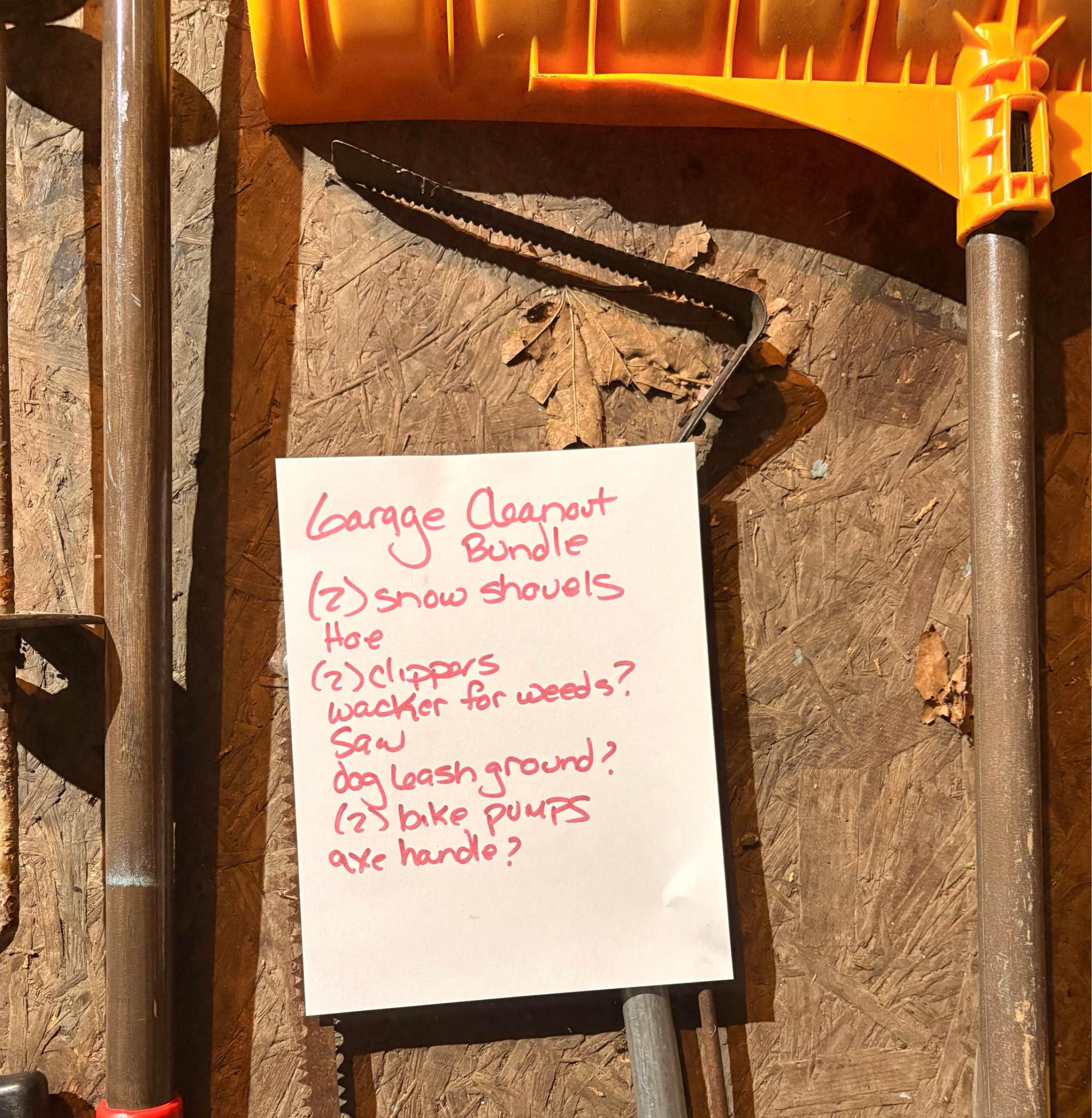 Garage clean out bundle - Snow Shovels & Ice Scrapers - Kane ...