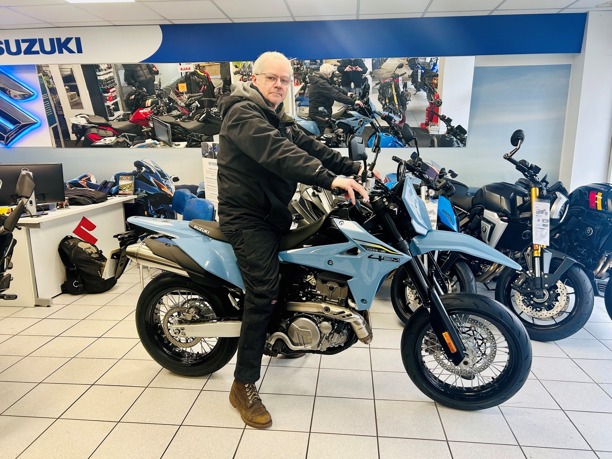 The Upshift Online DRZ400S finds a new home with AJ Allen