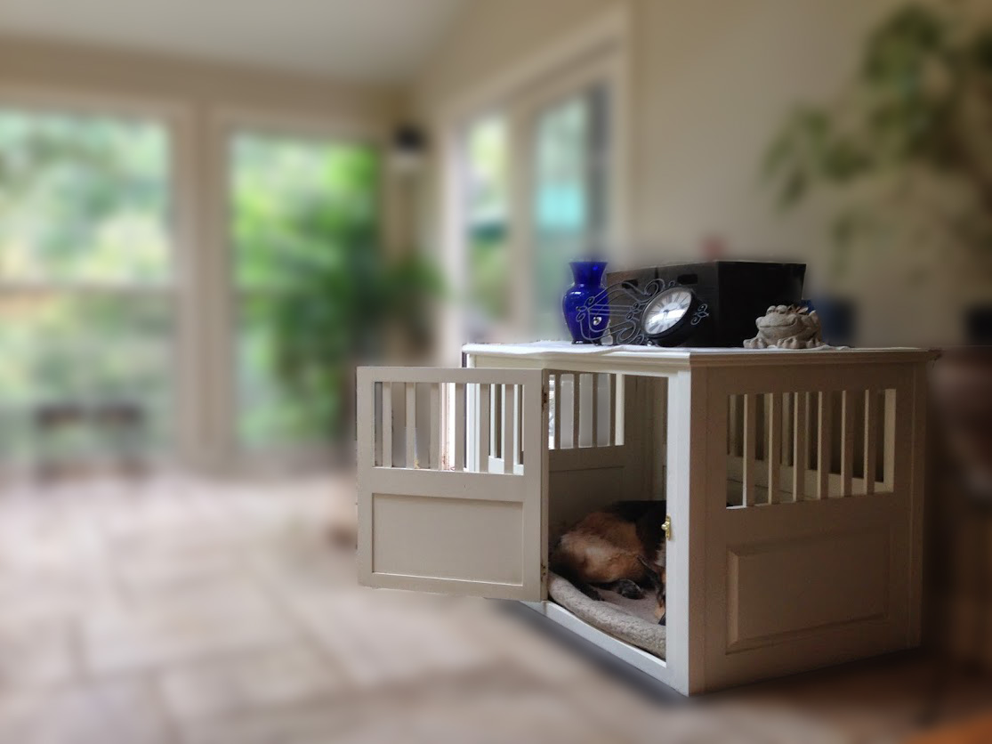 Stunning Curved Dog Crate Custom image