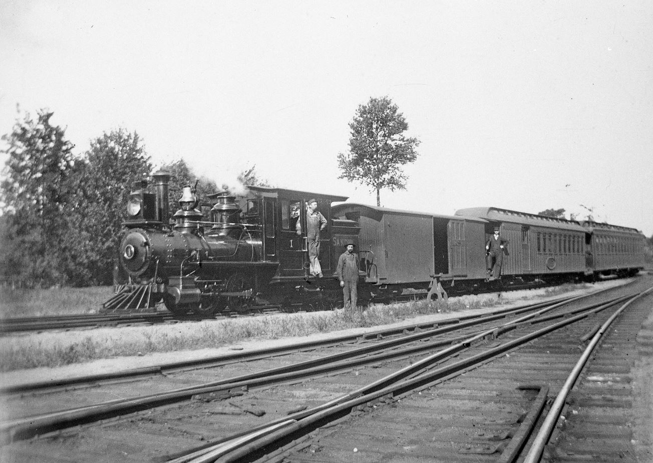 Historic SR&RL 6 locomotive at Wiscasset museum
