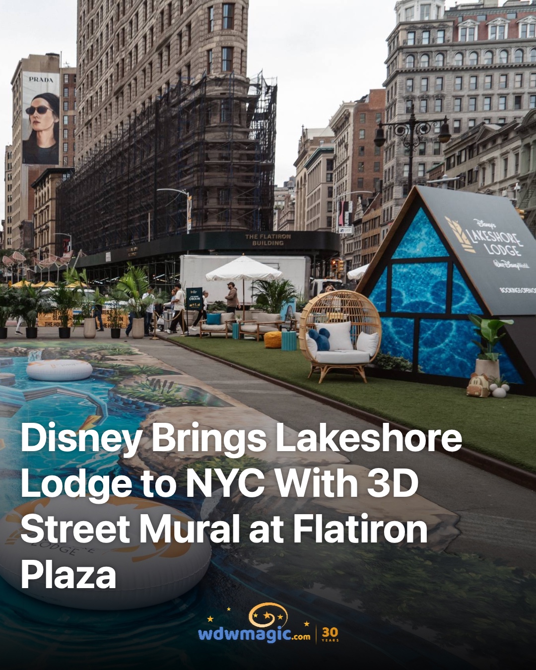 絵画 stuffed ll A large-scale 3D chalk mural is at Flatiron Plaza in Manhattan