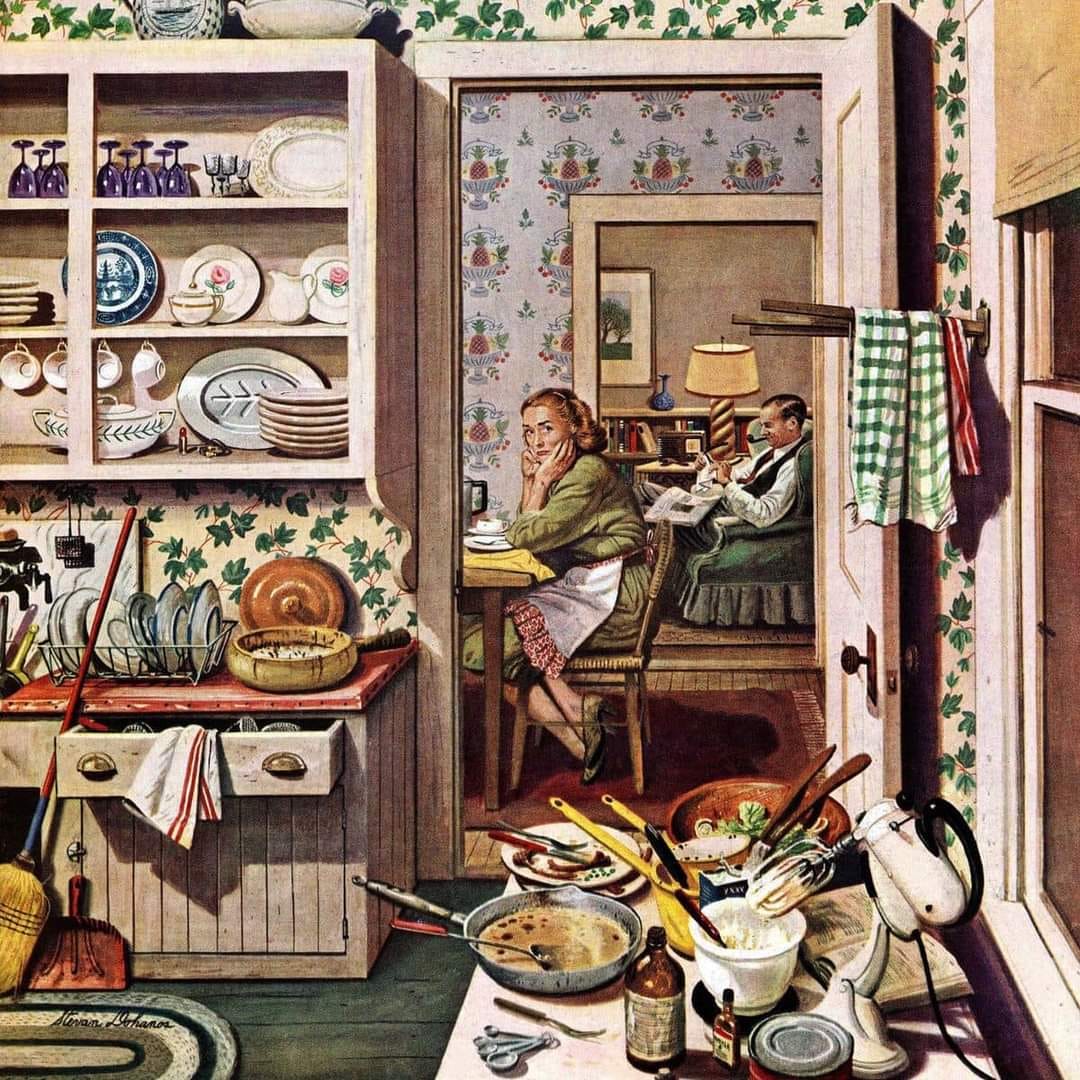 絵画 原画 after dinner 2016 Stevan Dohanos' Painting 'After Dinner Dishes' 1949