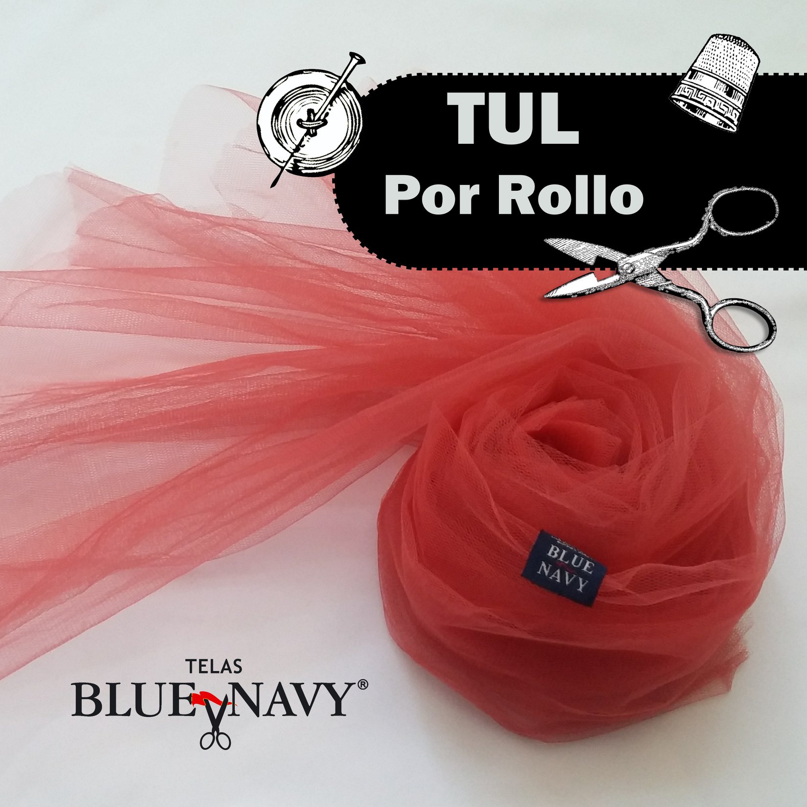 Telas Blue Navy - 👉 Rollos de 100 metros 👉 100 % NYLON 👉...