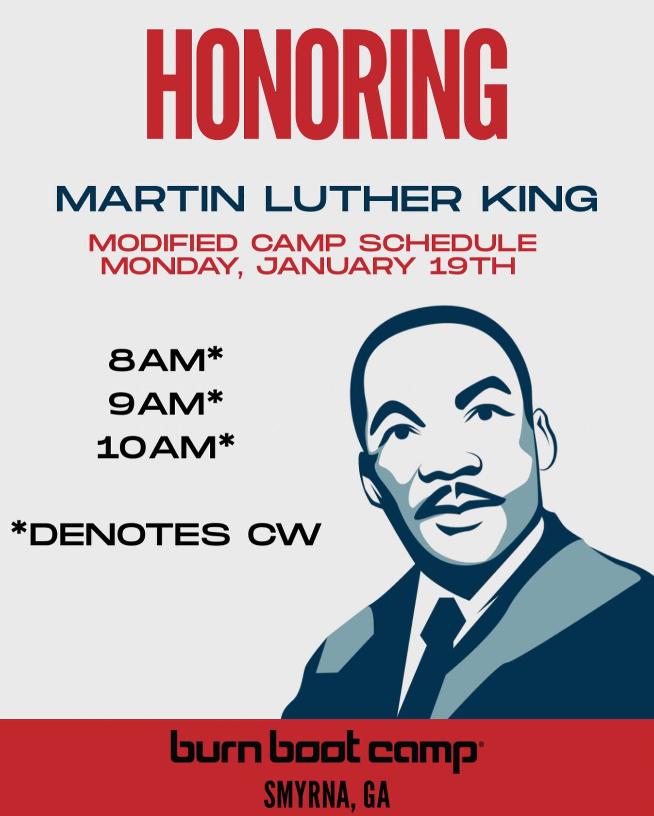 🇺🇸 MLK Day Modified... - Burn Boot Camp - Smyrna, GA | Facebook