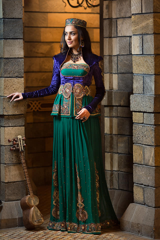 azerbaijan dress for ladies Just sharing with you traditional costumes of women , photos taken by me famous designer Gulnara Halilova 's collection a couple of years back. Beautiful outfits 😍 azerbaijan dress code for tourists
