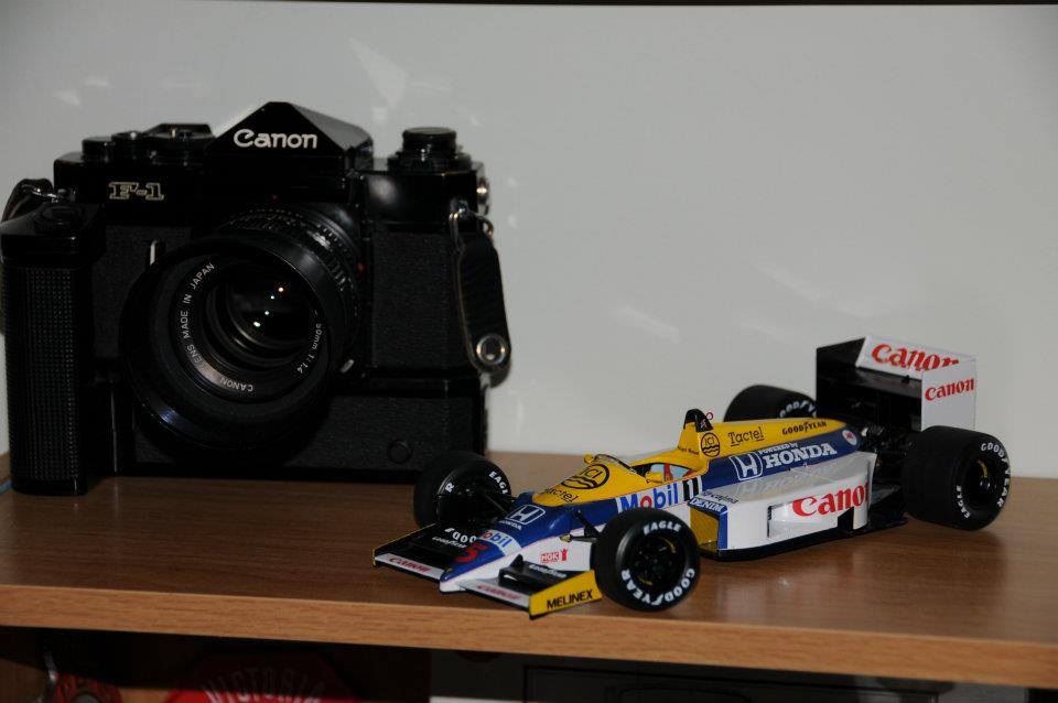 F1プラモデル1/20 Canon Williams Renault My 1/20 scale Williams Honda FW11 and Canon F1 from the turbo era: