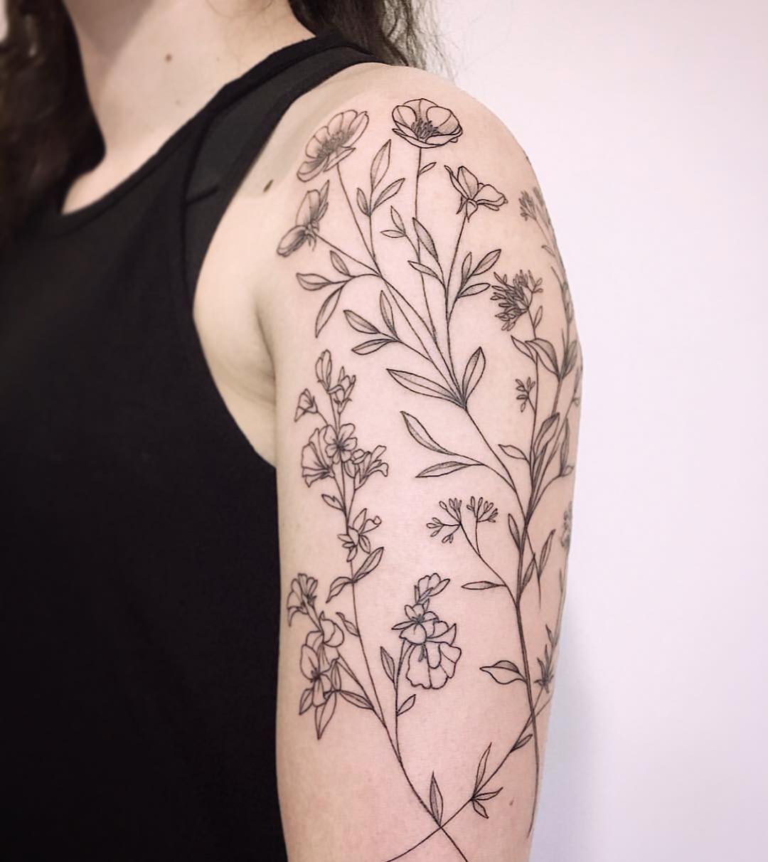Tatouage Bouquet De Fleur Sauvage