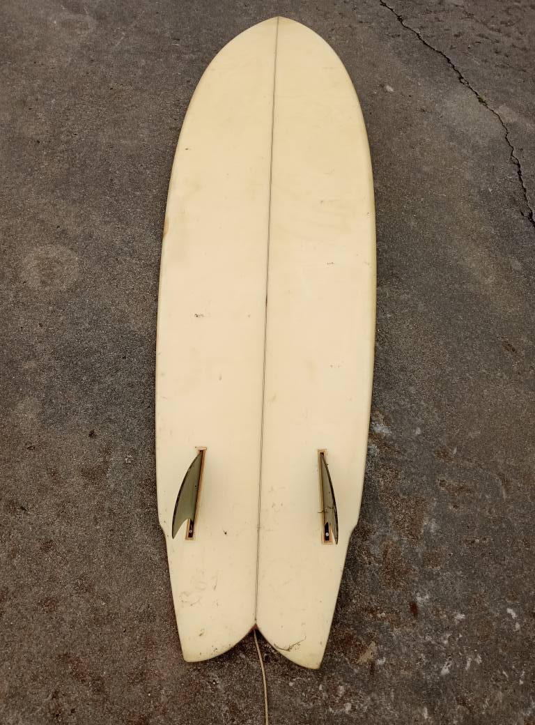 Vintage surfboard from 1971