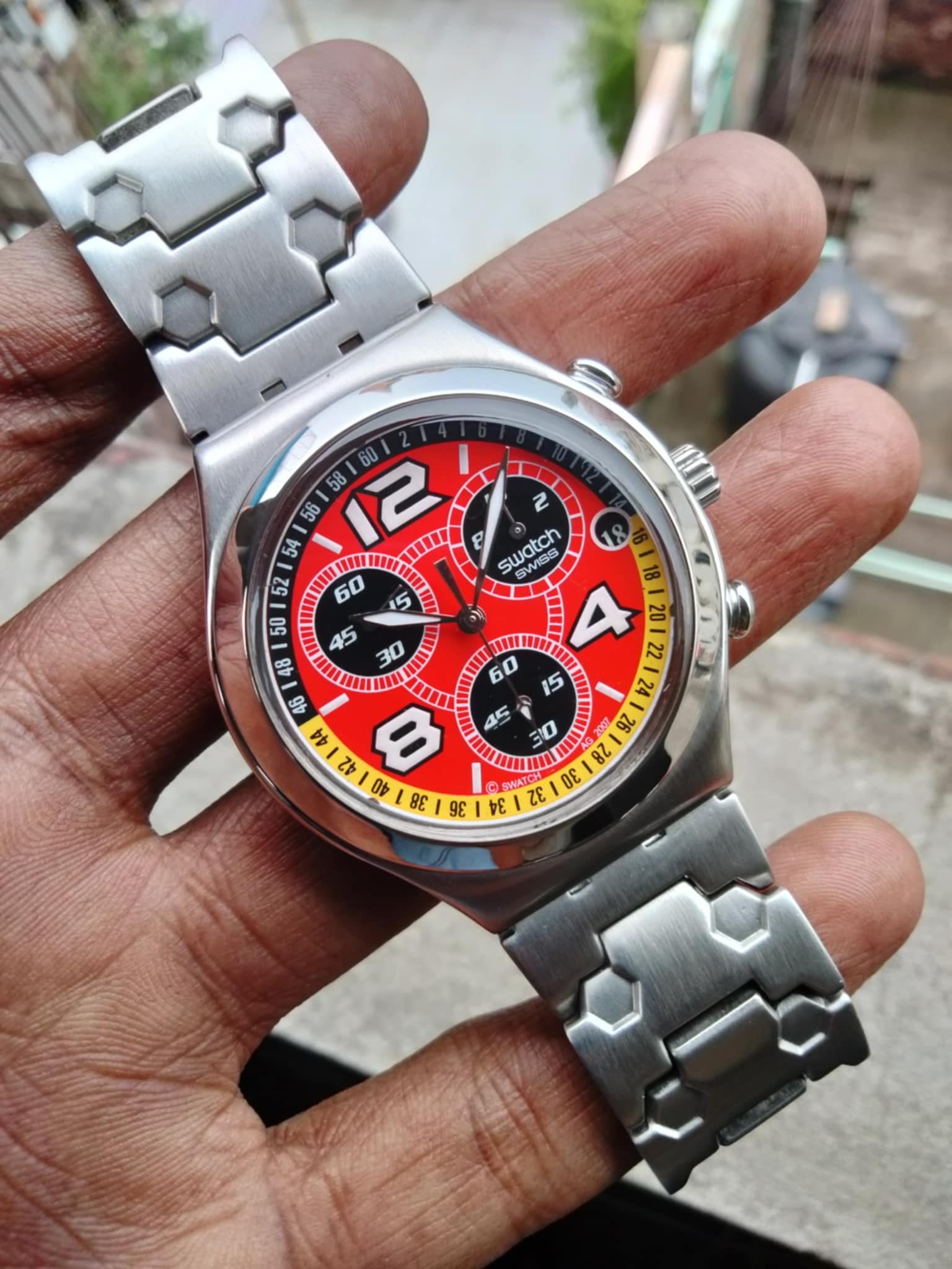 Vintage SWATCH IRONY SECRET AGENT RED Hollywood Star JAMES BOND 