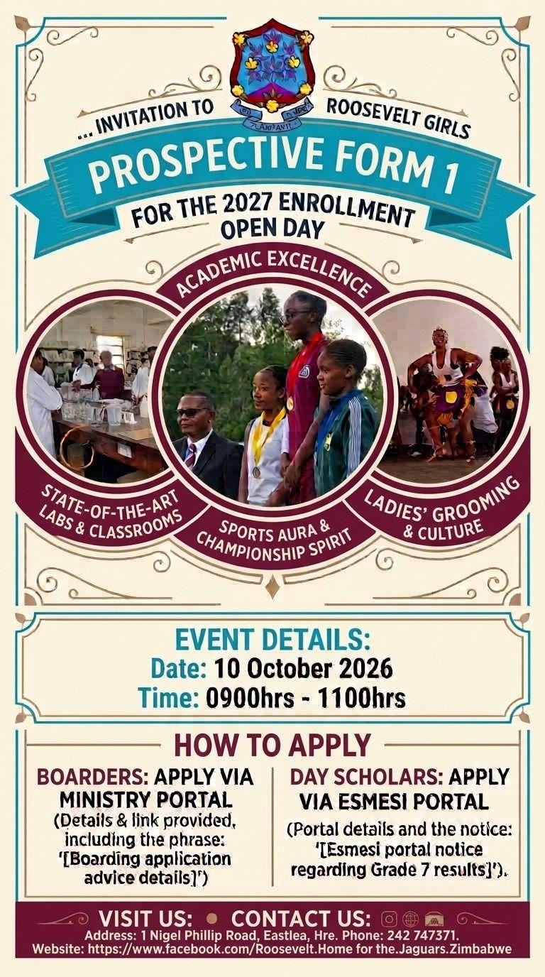 Roosevelt Girls Open Day - 2027 Form Ones