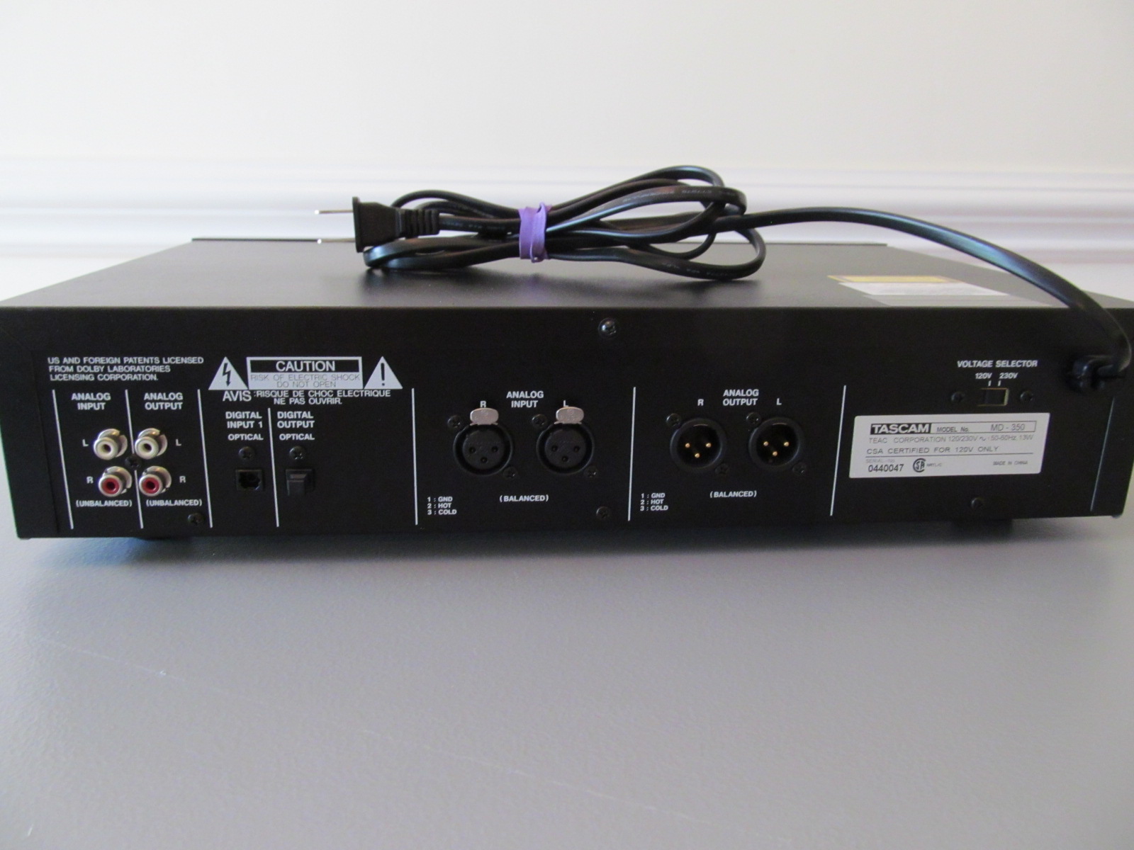 Tascam MD-02B minidisc deck