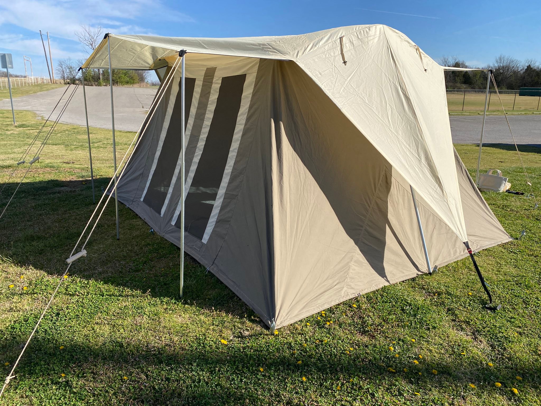 Can Springbar Portico panels work with a Flex-Bow awning?