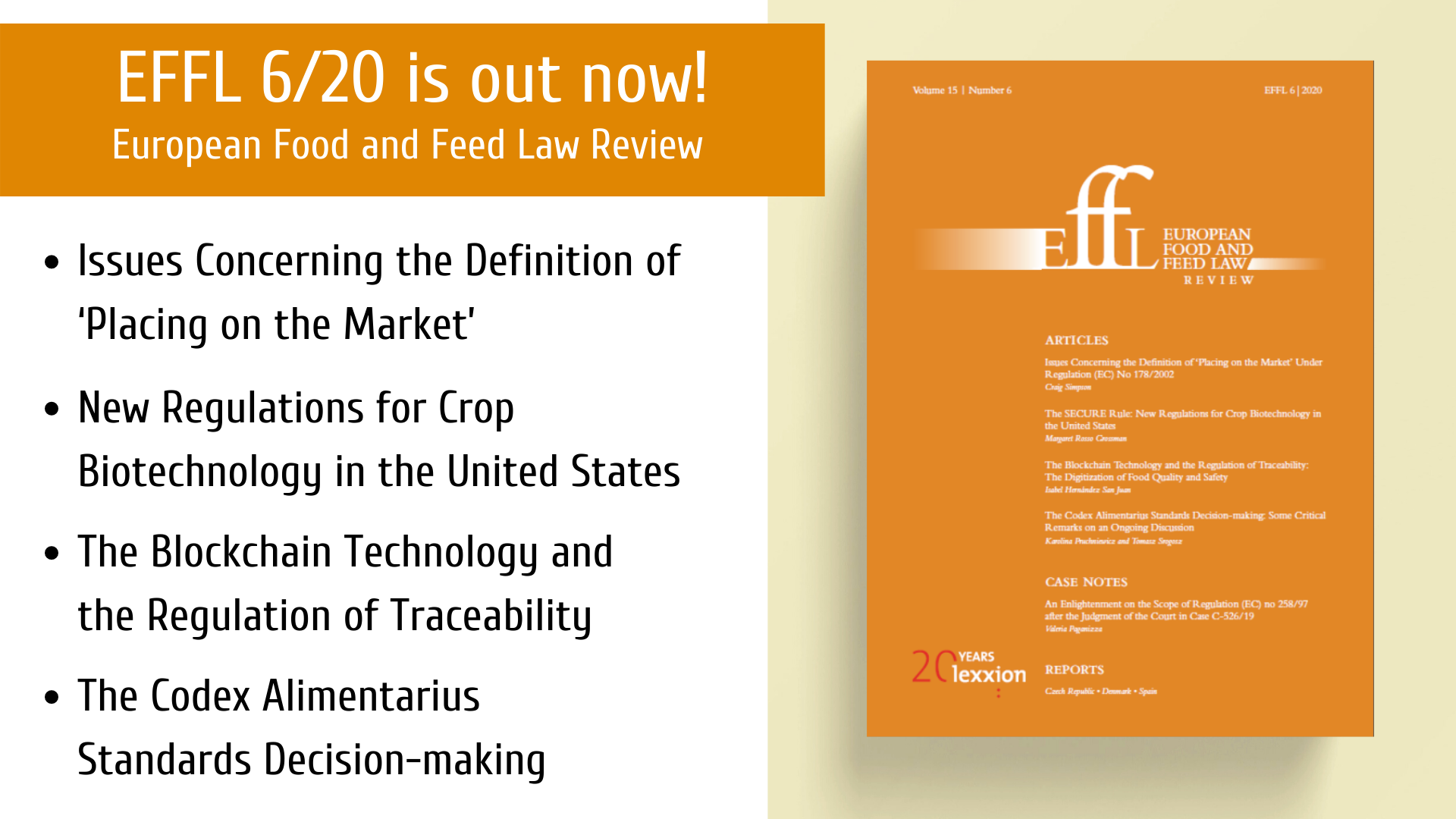 🍏 New EFFL is out! 🍎... - Lexxion Publisher