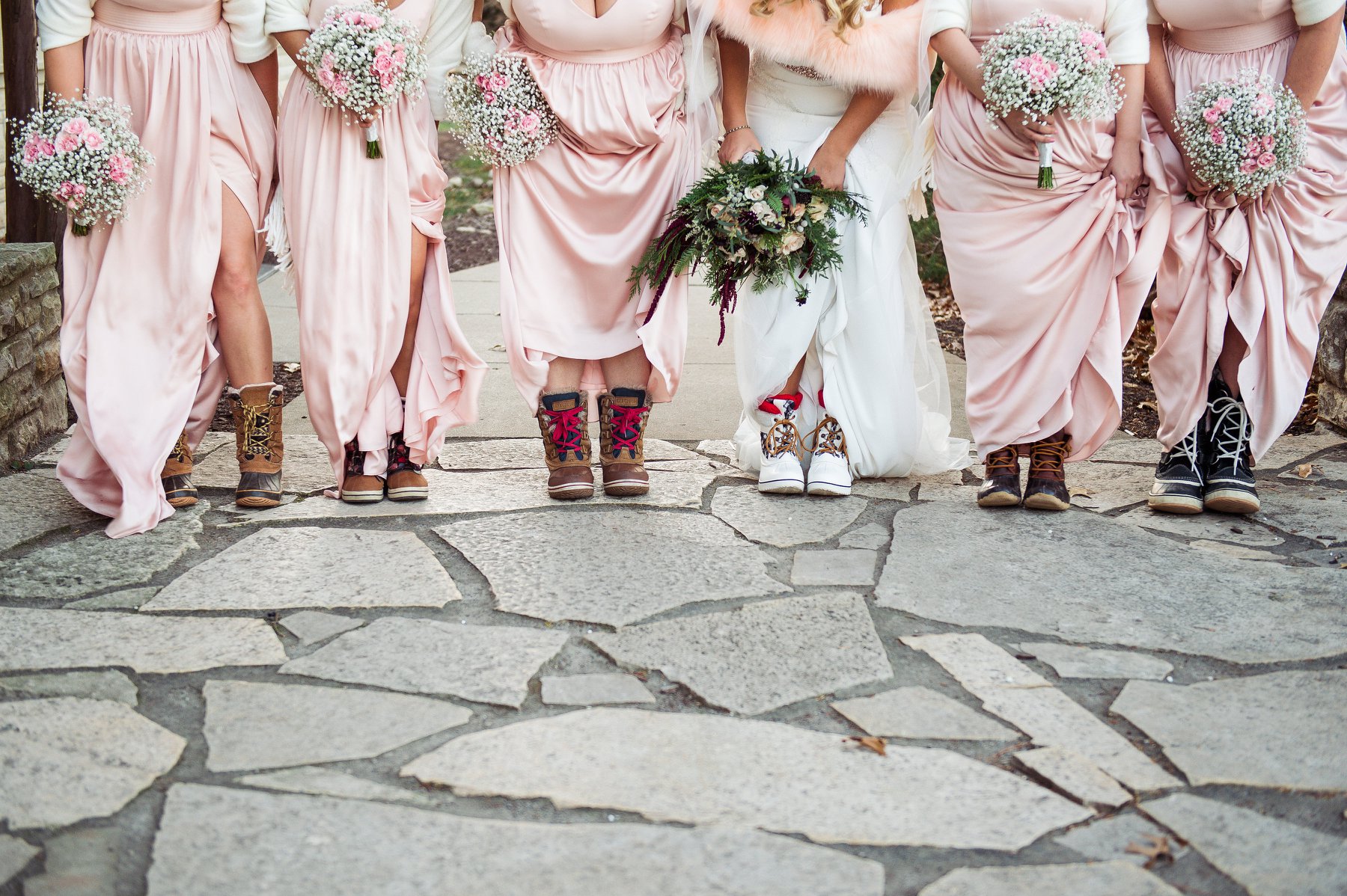 pink dress and grey shoes A sexy slit is the perfect opportunity to show off a cute pair of shoes. 👠 How would you accessorize this new Michelle Roth Brides gown? ✨ Tell us in the comments below! ⬇ Features a matching inner
