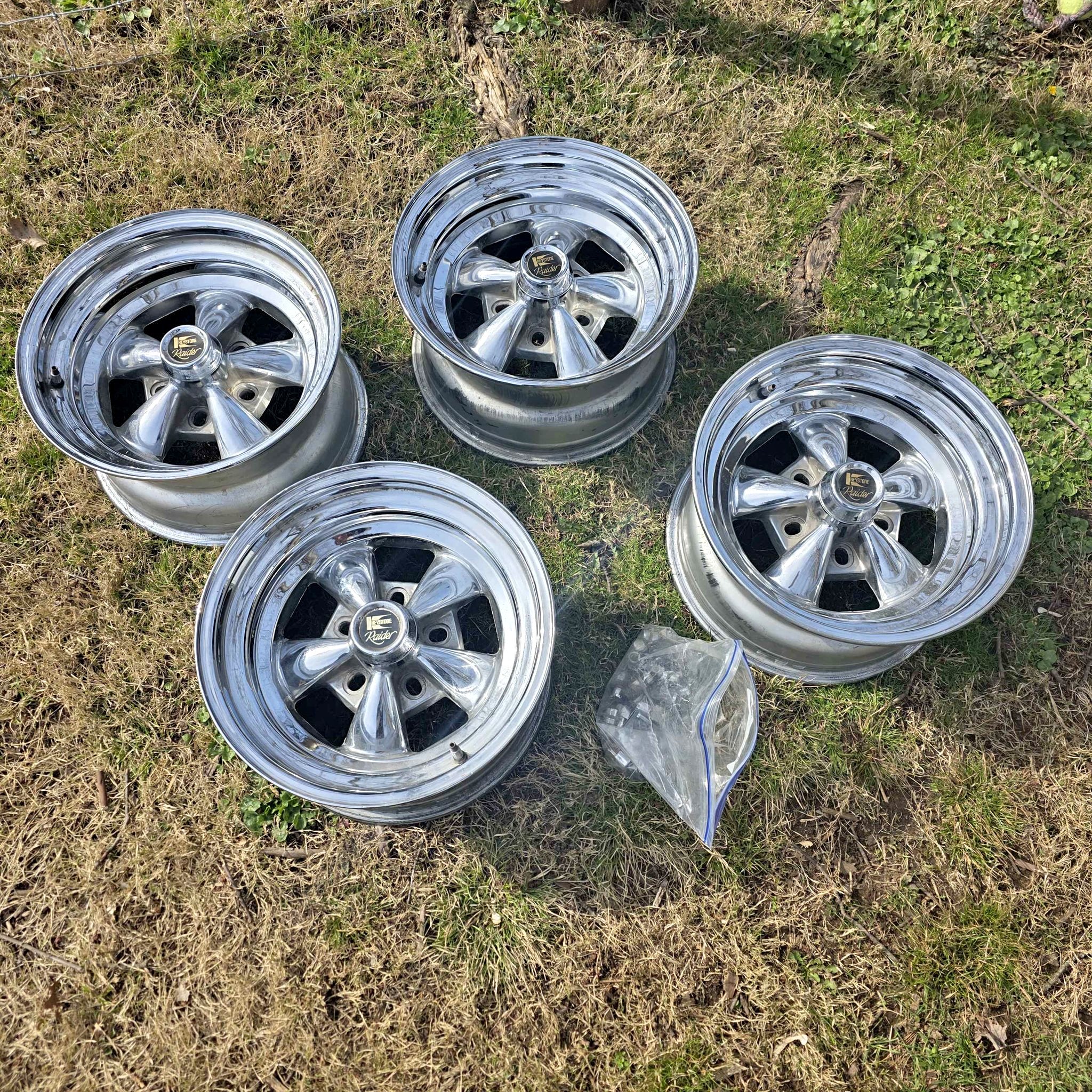 Keystone Raiders 15x8 Unilug have all lug nuts 5x4.75 5x5. 5x4.5 - Car ...