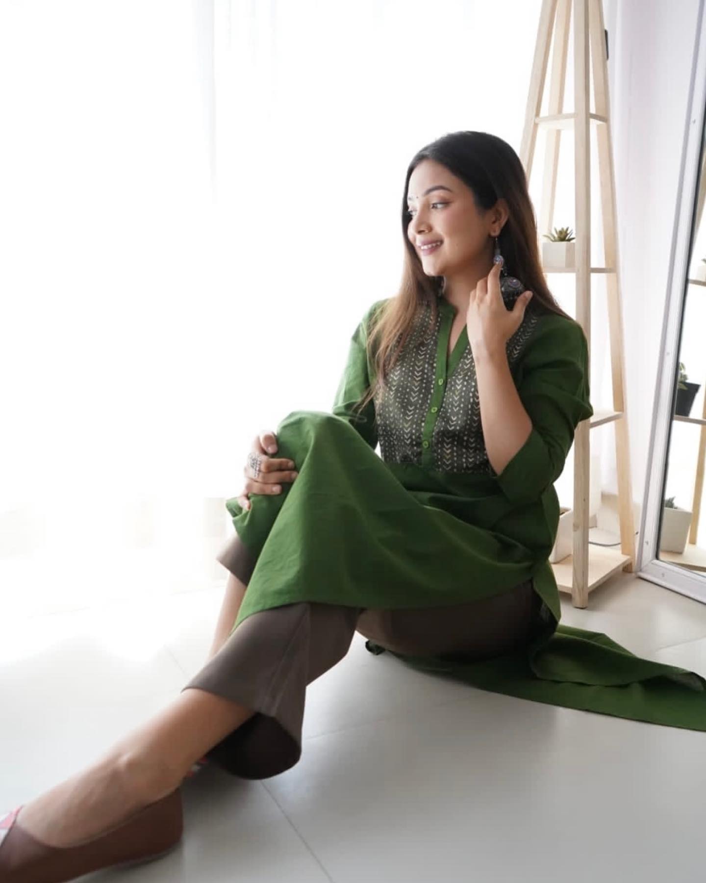 green ethnic dress myntra All U26W