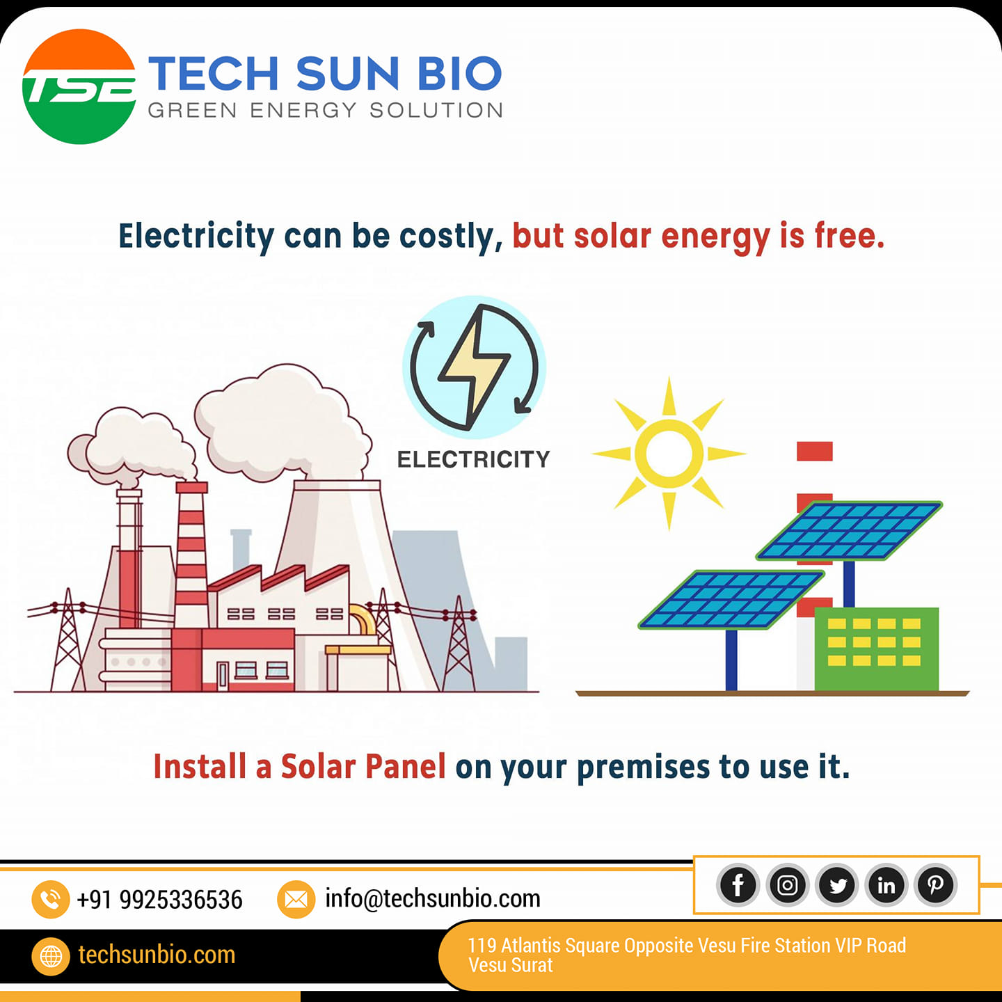 Techsunbio - Use Solar panel instead of fossil fuels.... | Facebook