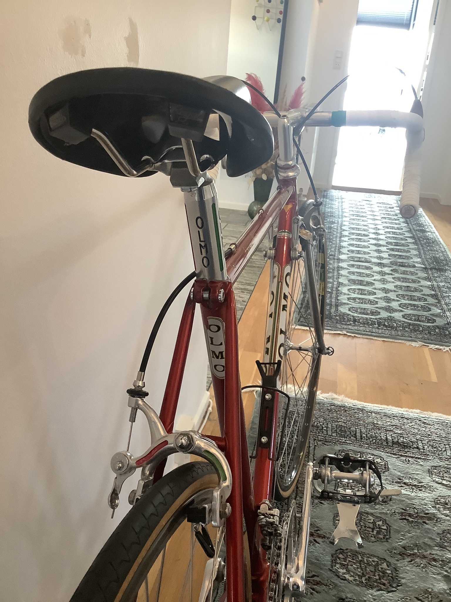 Cadre Vélo OLMO Super Gentleman Rouge 55cm - Vintage Années 80 - Acier Campagnolo