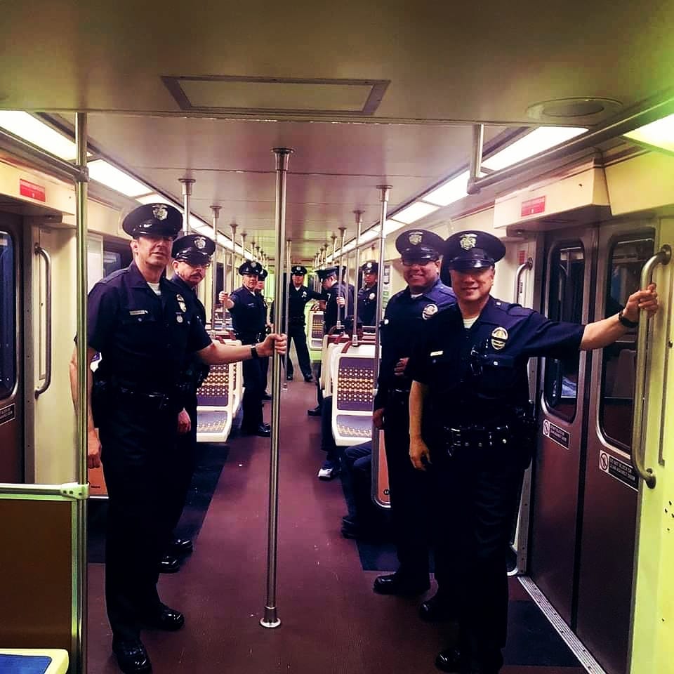 Los - The safest train at Metro Los Angeles in the City 🙂💙. #LAPD ...