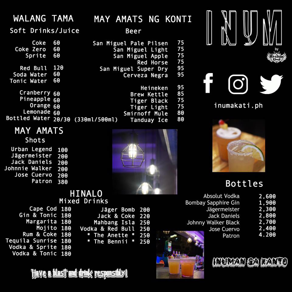 INUM - Our menu, yo!