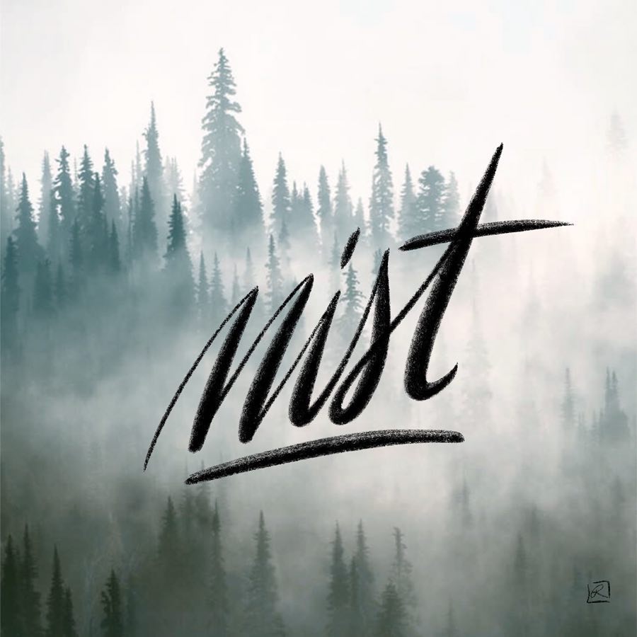Ronartsix - 🌲Lettering🌲 « MIST »« Fog » Petit Lettering... | Facebook