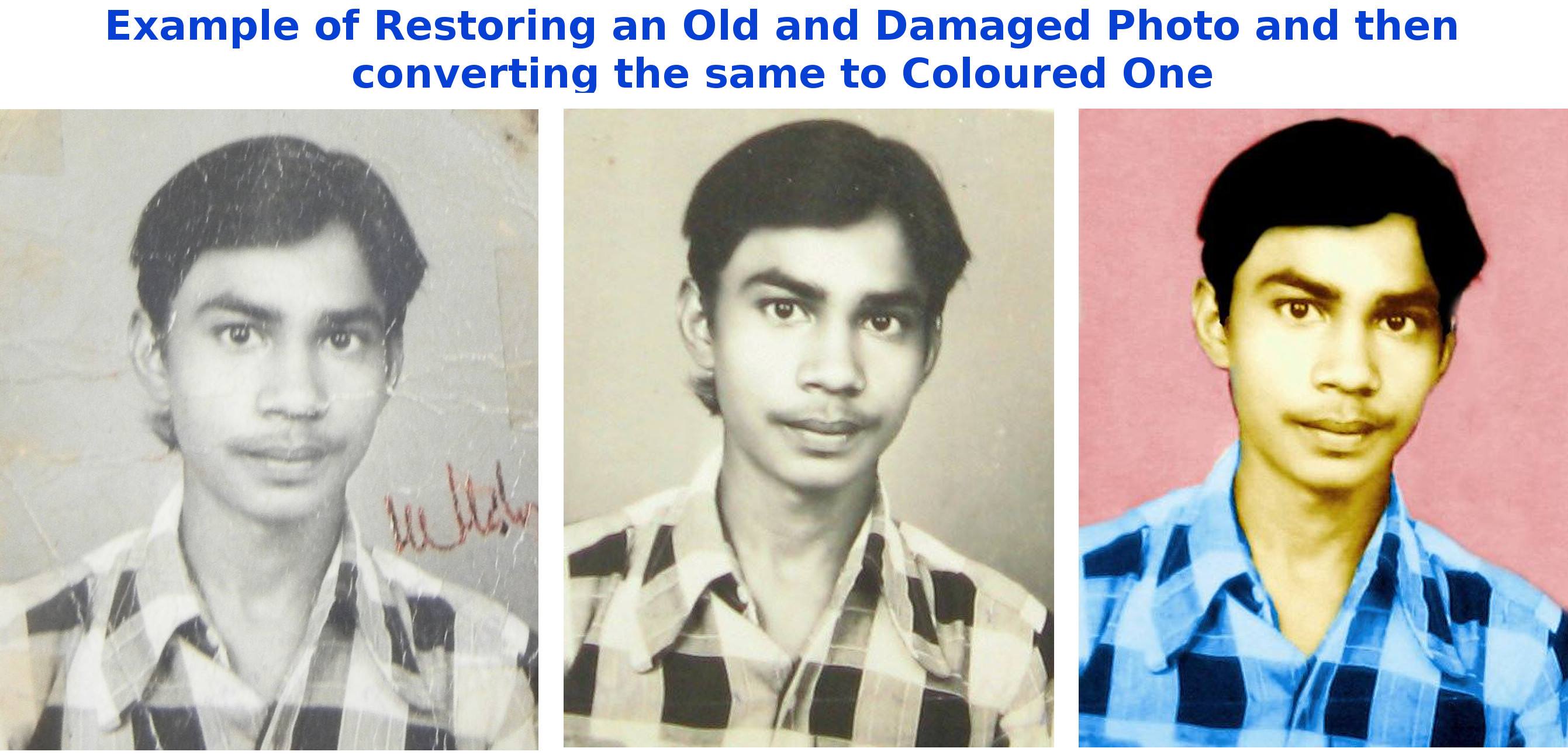Photo Rectify - Example of Restoring an Old and Damaged Photo and then ...