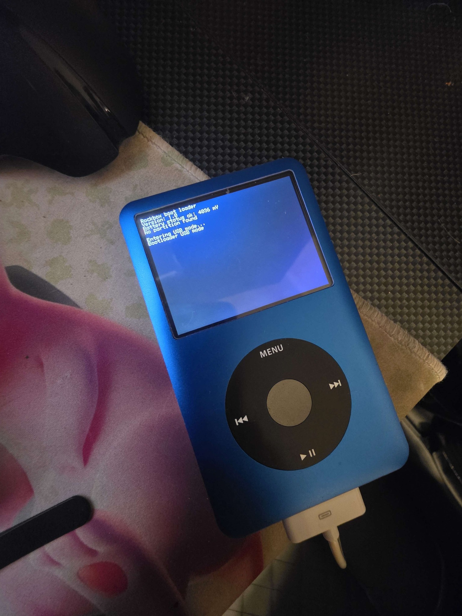 Why is my iPod Classic's Apple logo scrambled on boot?
