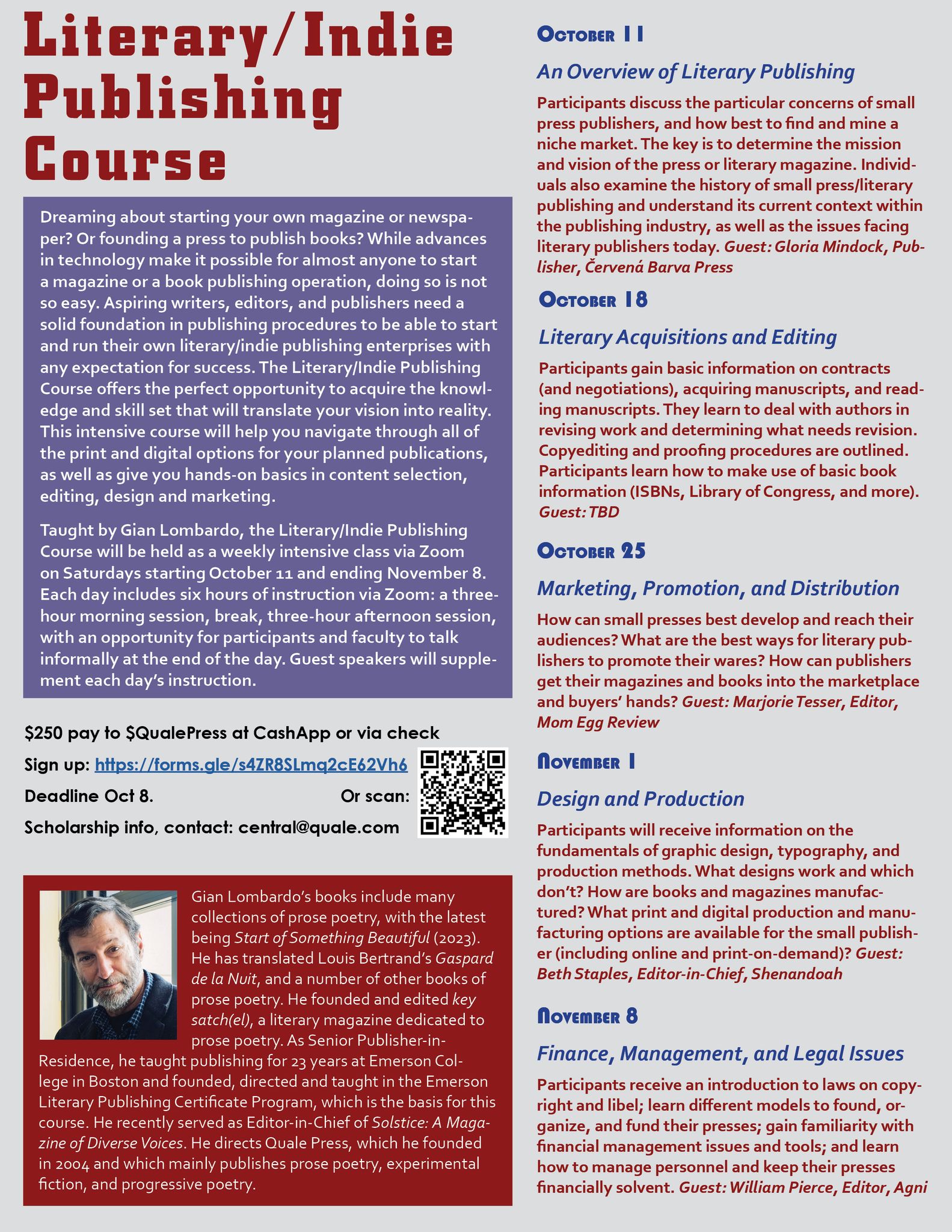 Literary/Independent Publishing Course