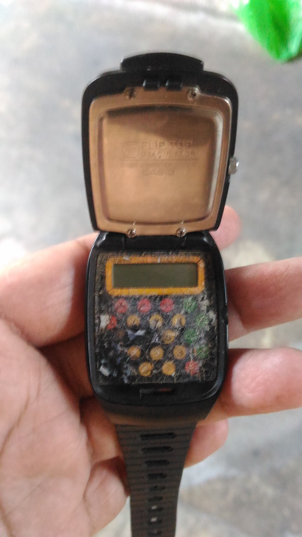 Restored Casio flip-top watch