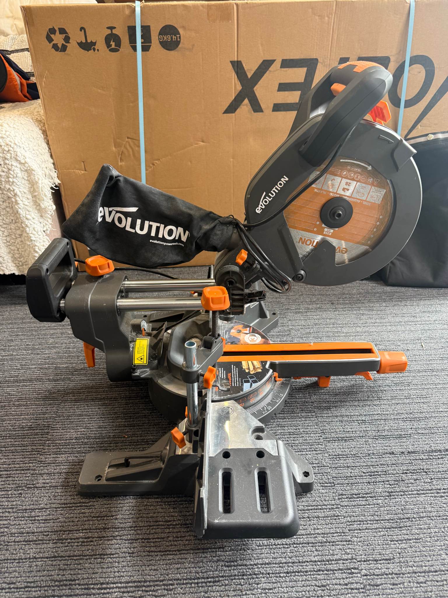 Evolution R255 SMS+ Sliding Mitre Saw – 240V - Saws & Blades - Sydney ...