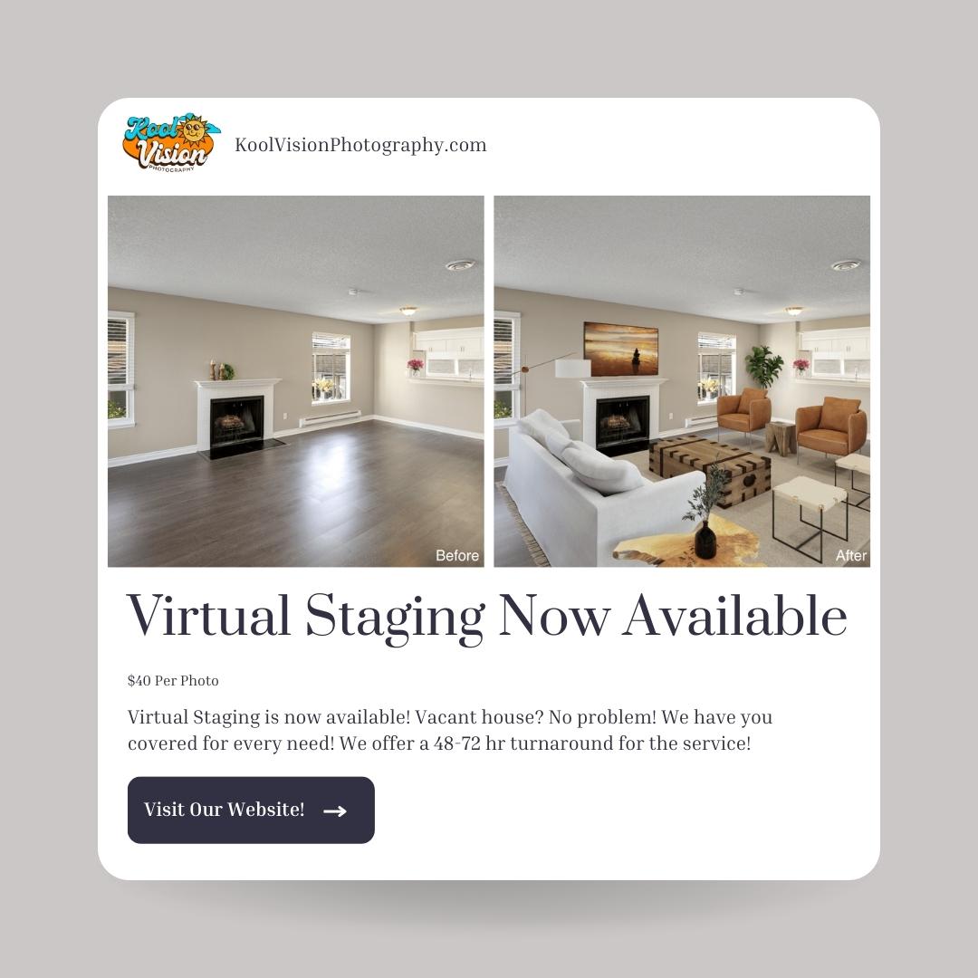 Kool - We now offer Virtual Staging! Perfect for showing how a room ...