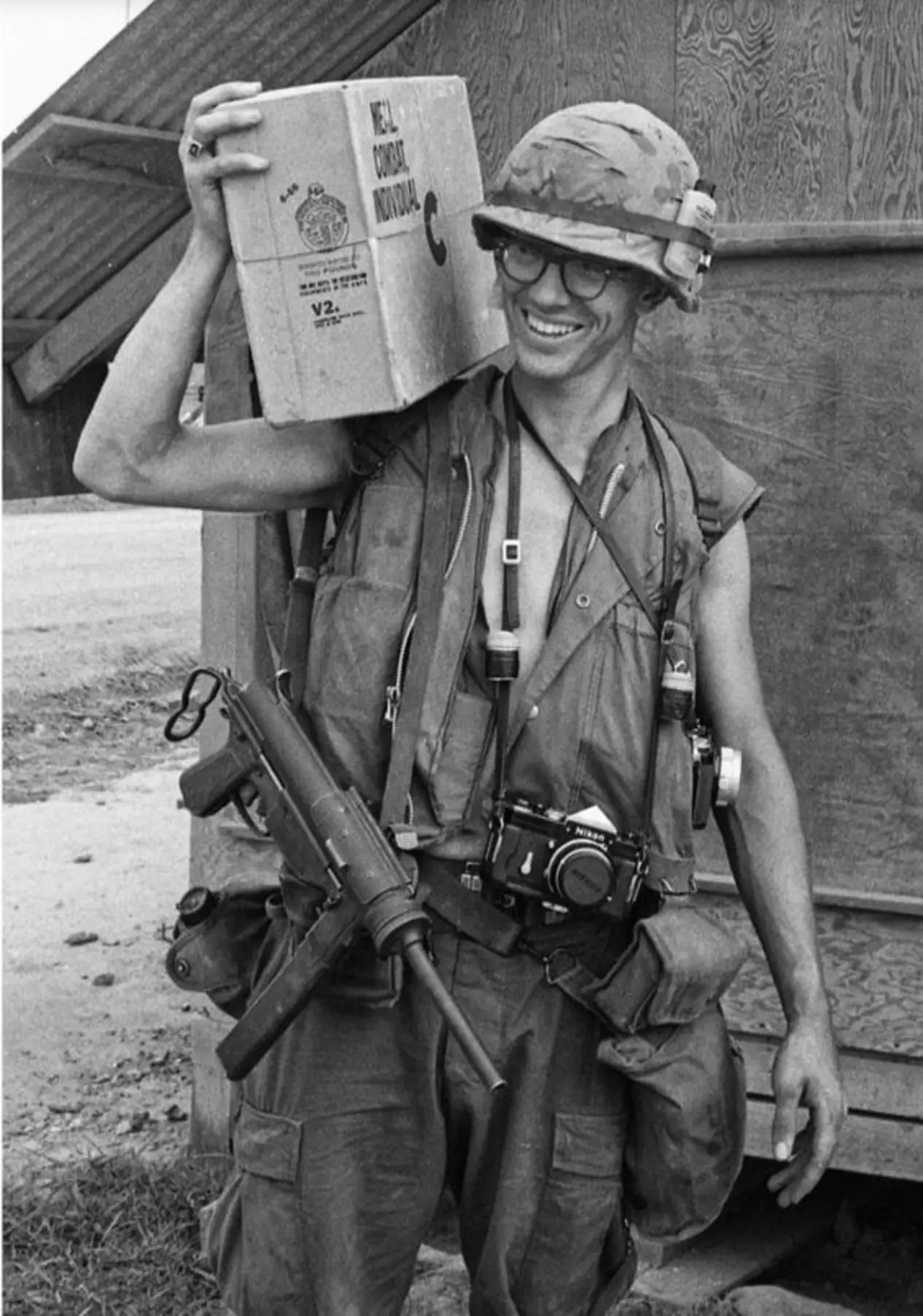 Nikon F camera that saved Taizo Ichinose's life in Vietnam War