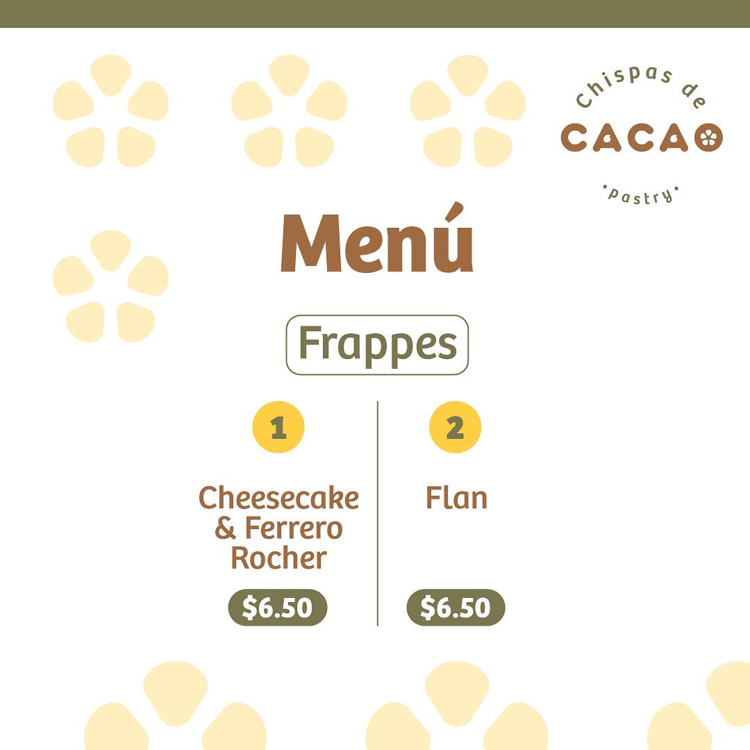 Nuevo Menú No te quedes sin probar... - Chispas de Cacao