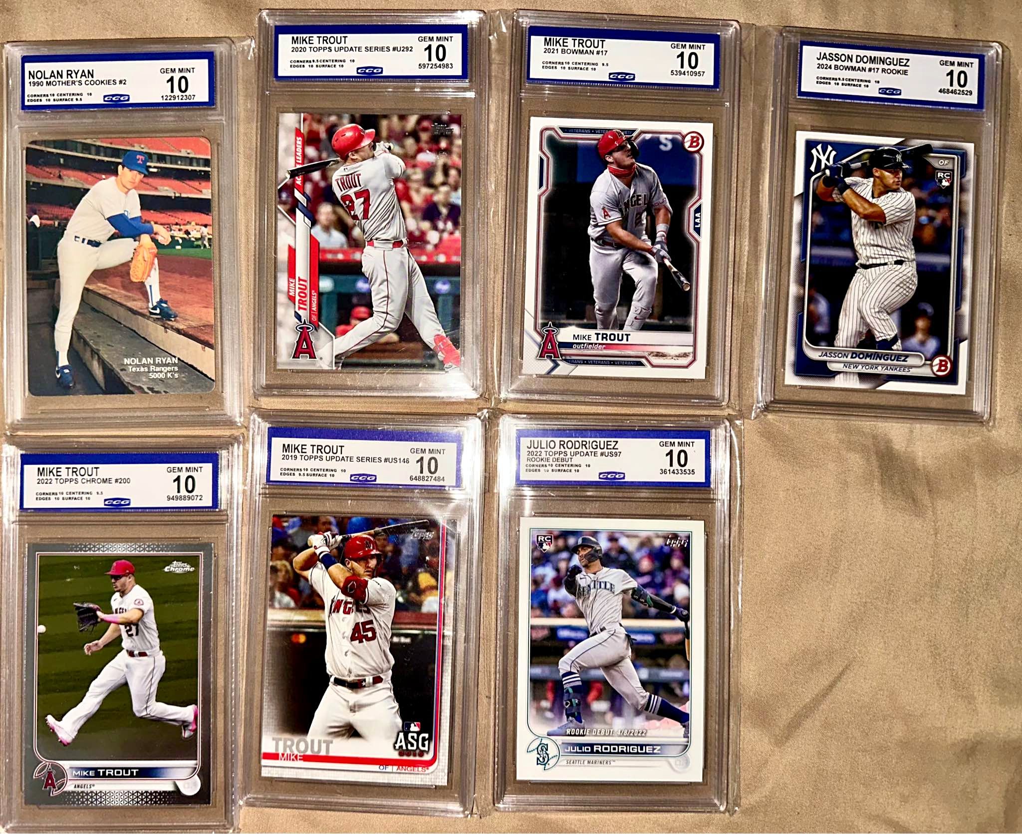 graded baseball cards north carolina Three Gift Box: MLB Edition Three Premium PSA/BGS Graded 10, 9.5 or 9 Cards Potential Rookie Autographs & Numbered RC RefractorsGift for Baseball Fansby Slabs of Heat Baseball Cards for sale in
