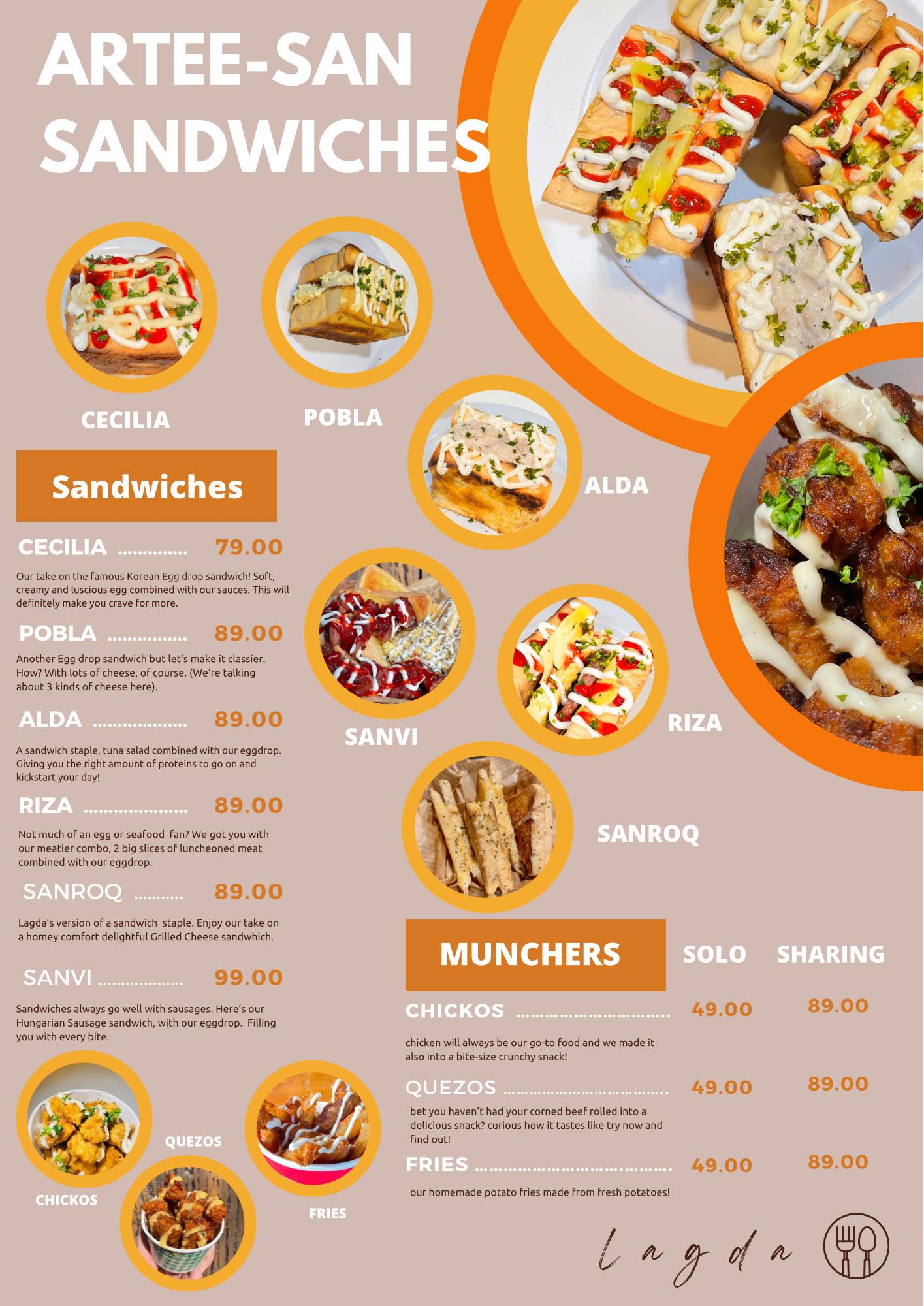 Lagda - UPDATED FOOD MENU 😋 available T TH S 2:00 - 9:00...