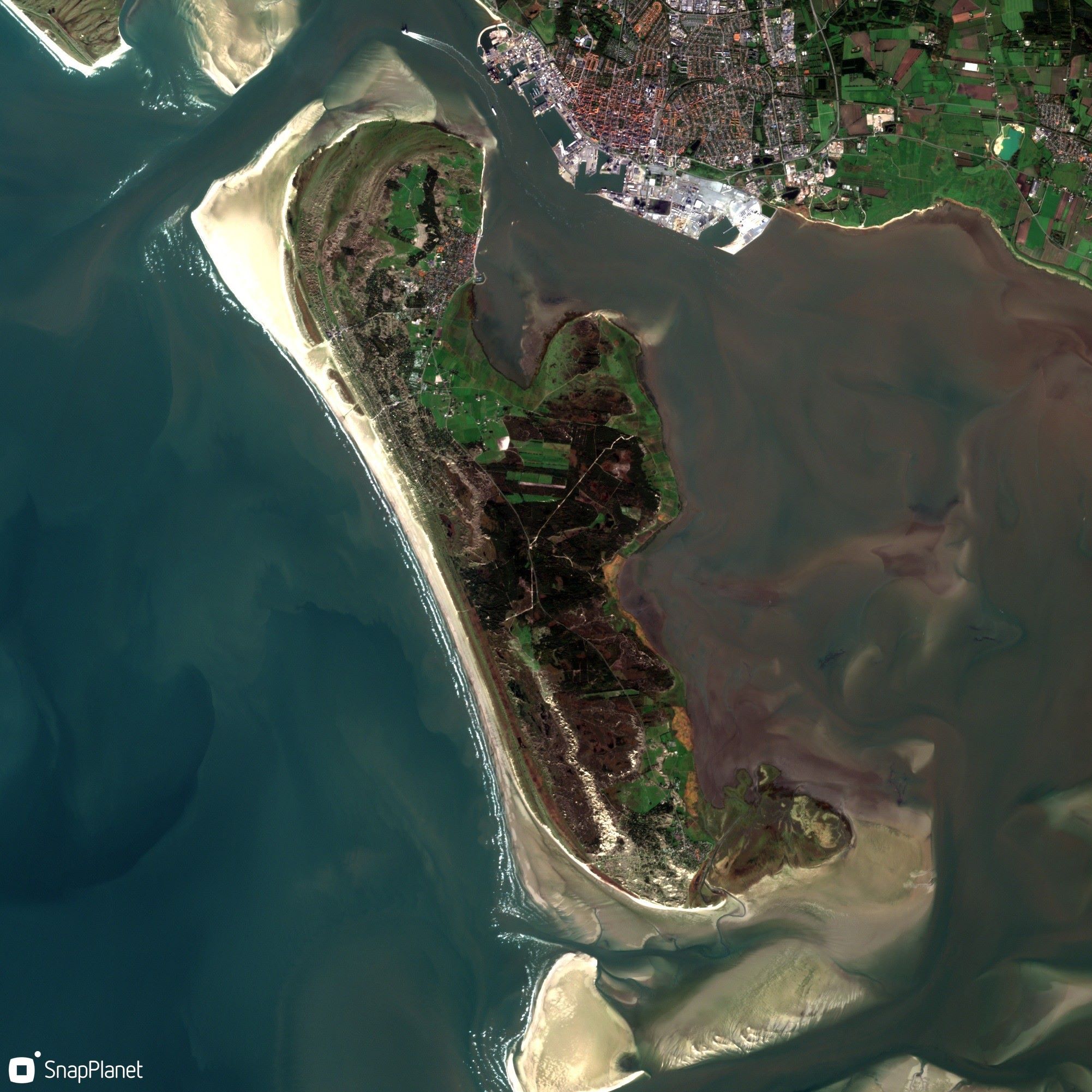 FanøNatur - Her er Fanø set fra satellit d. 10. oktober,...