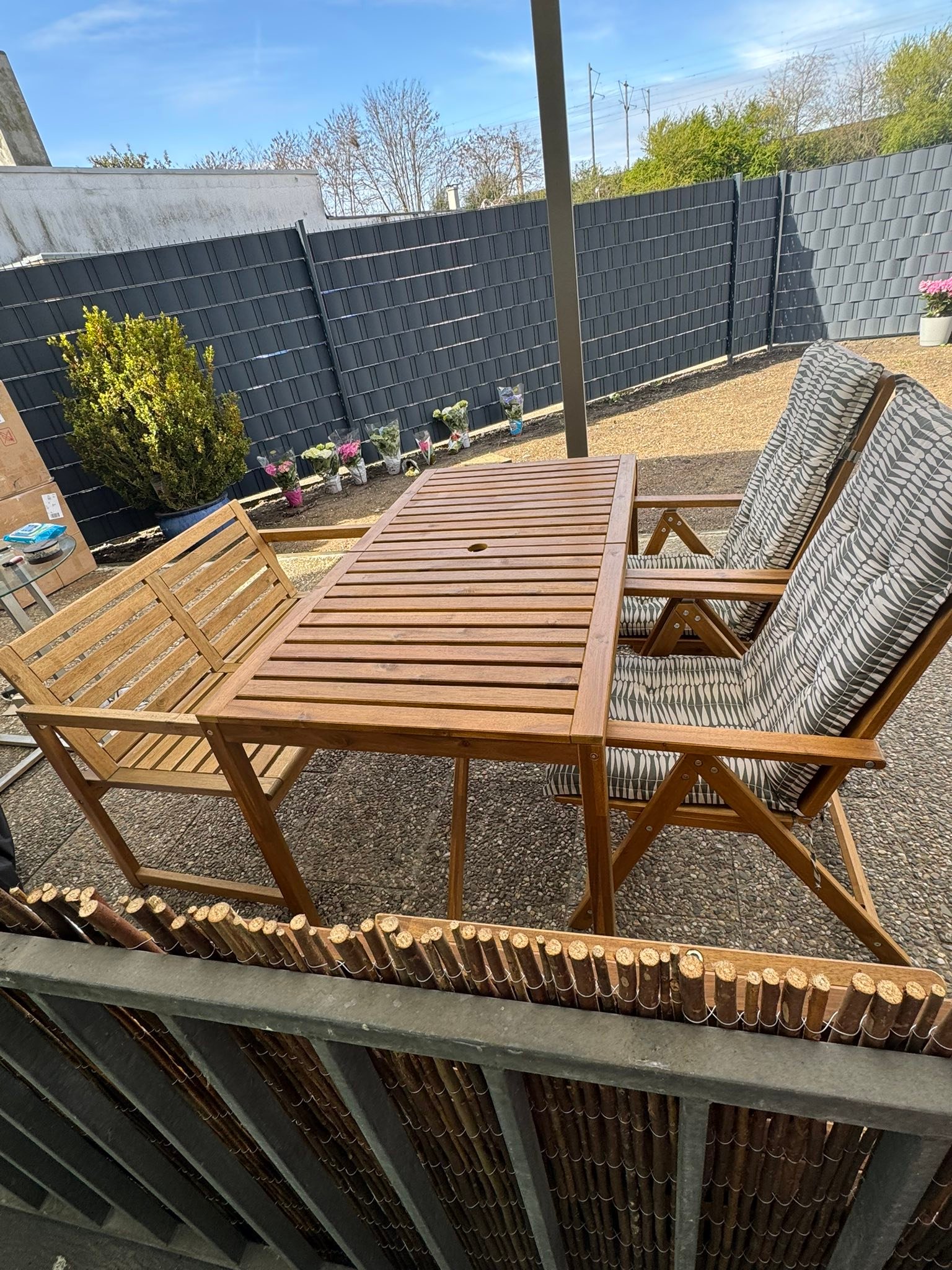 IKEA Nämmarö Gartenset – Tisch, Bank & Hochstühle